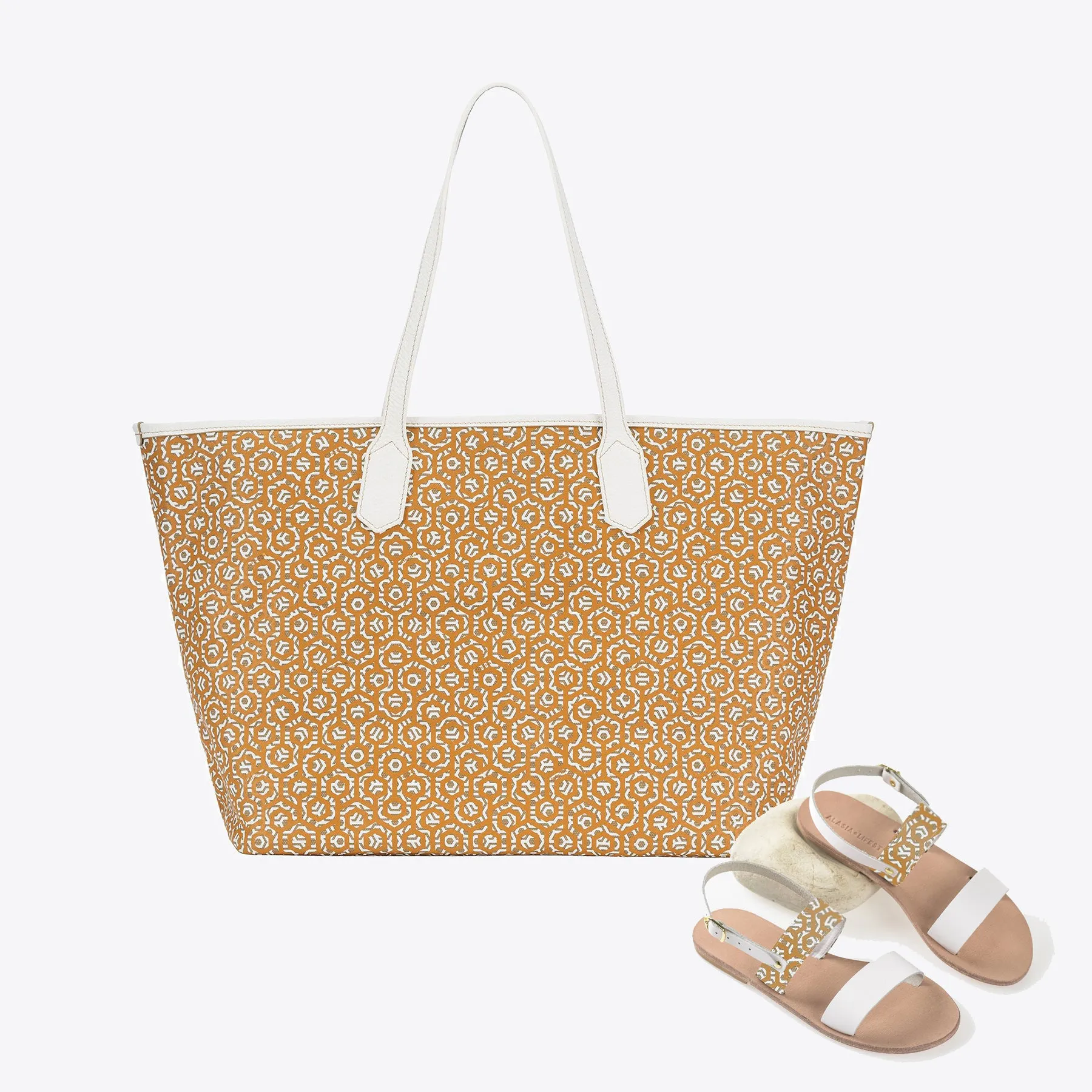 Alasia Lifestyle x MISCHA Plato Sandals & Tote - Rattan