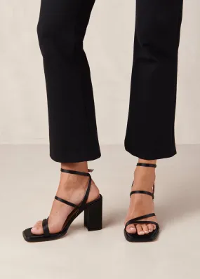 Alexa Silky Black Sandals