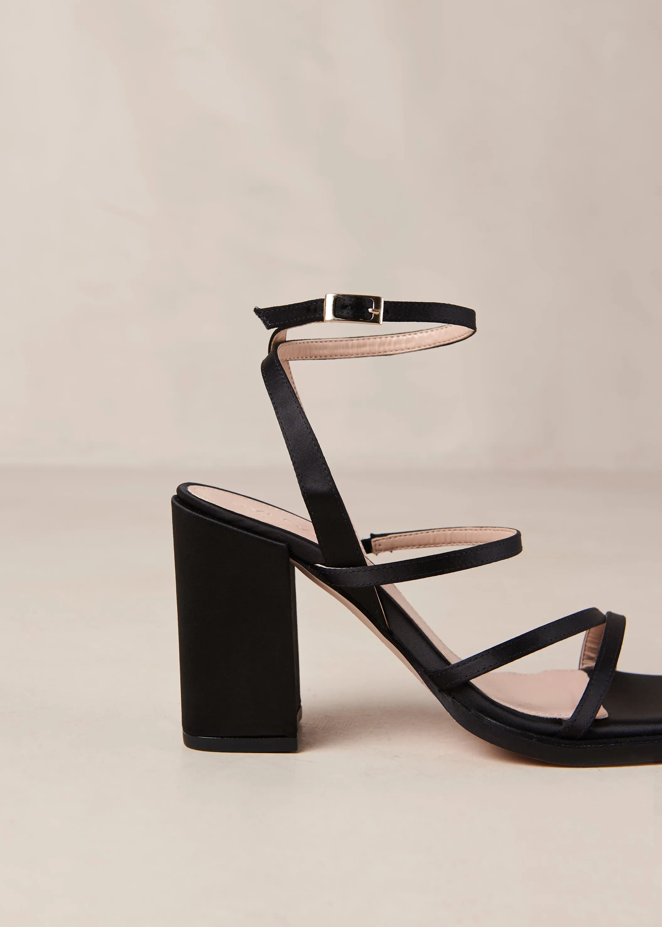 Alexa Silky Black Sandals