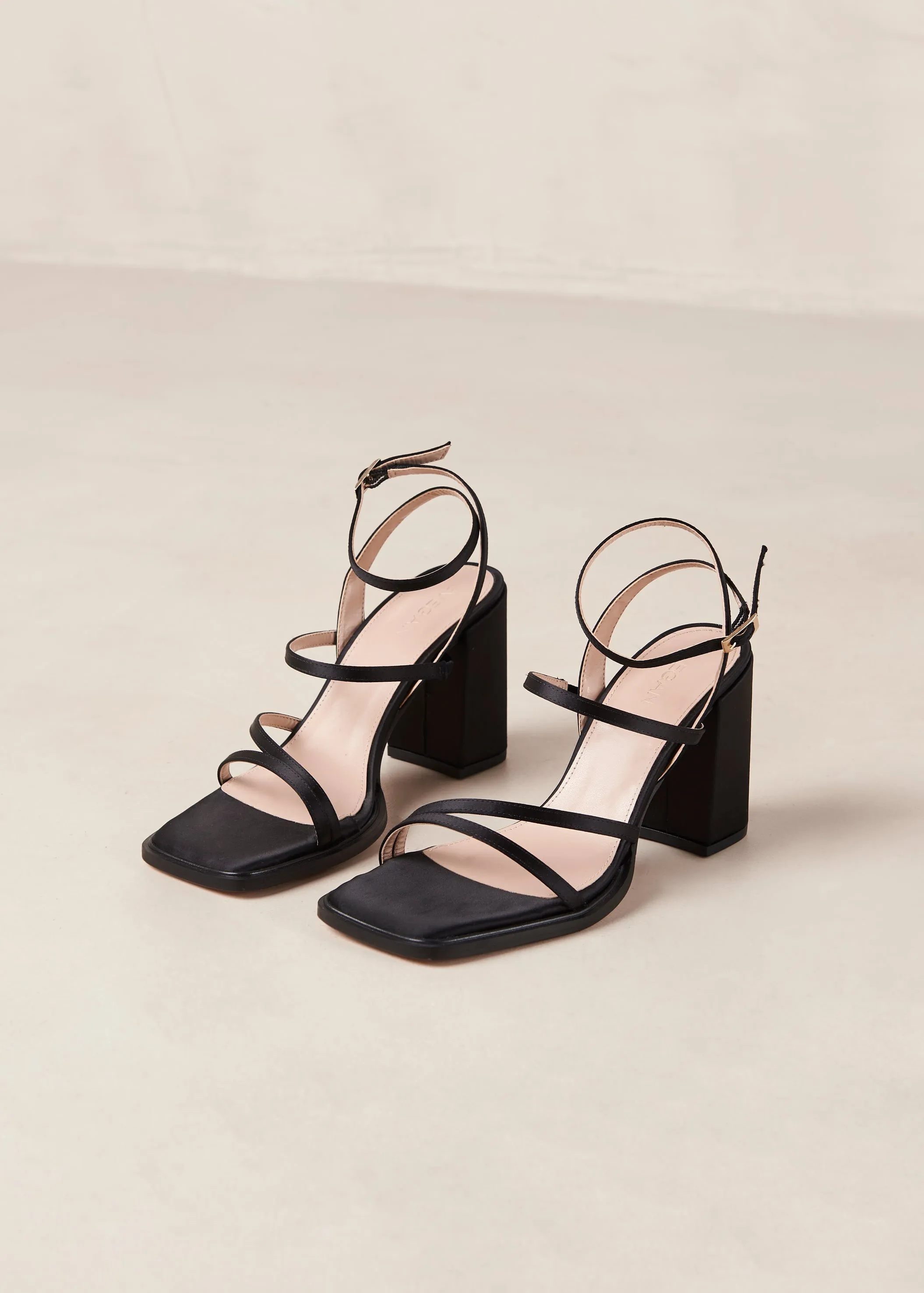 Alexa Silky Black Sandals