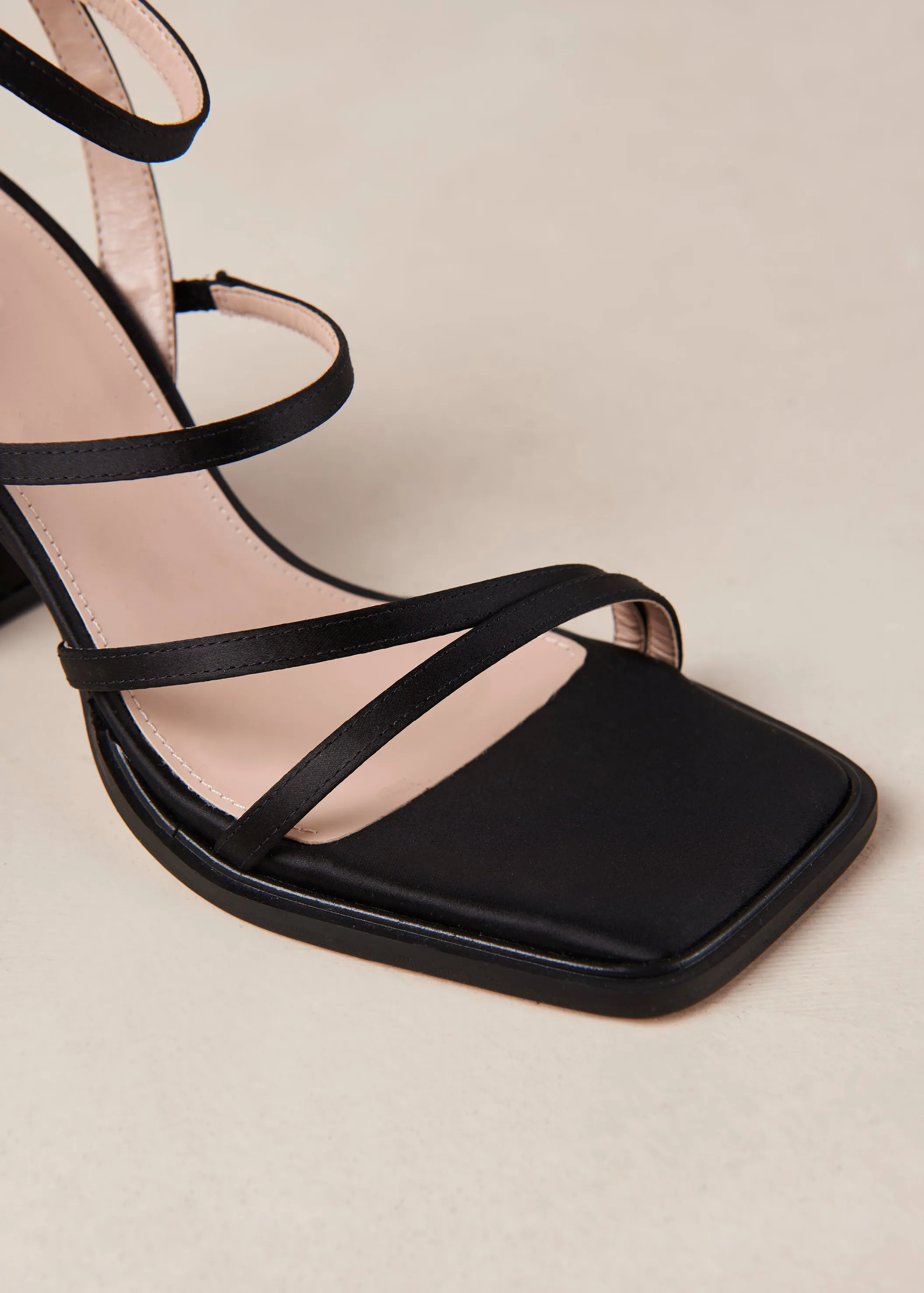 Alexa Silky Black Sandals