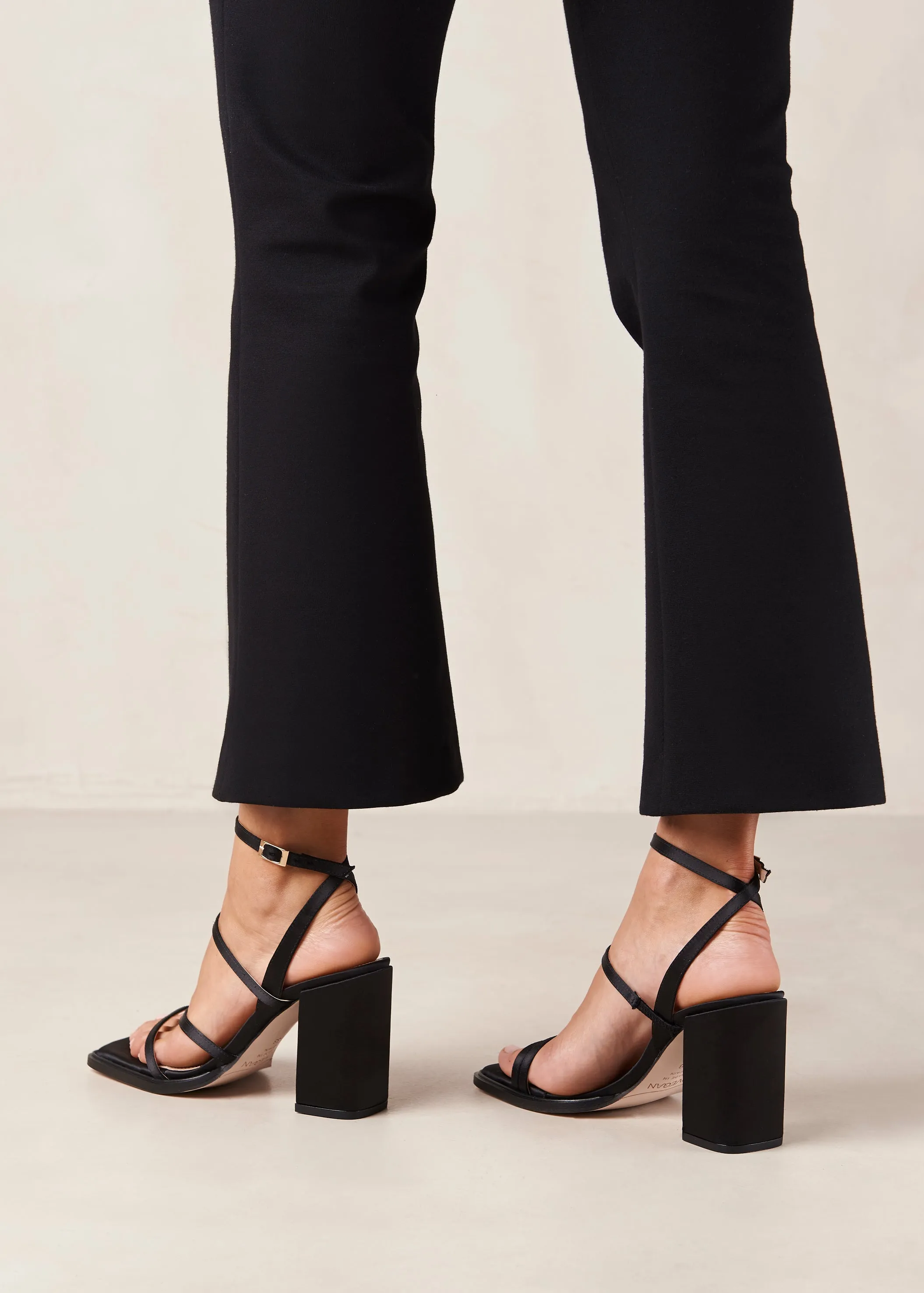 Alexa Silky Black Sandals