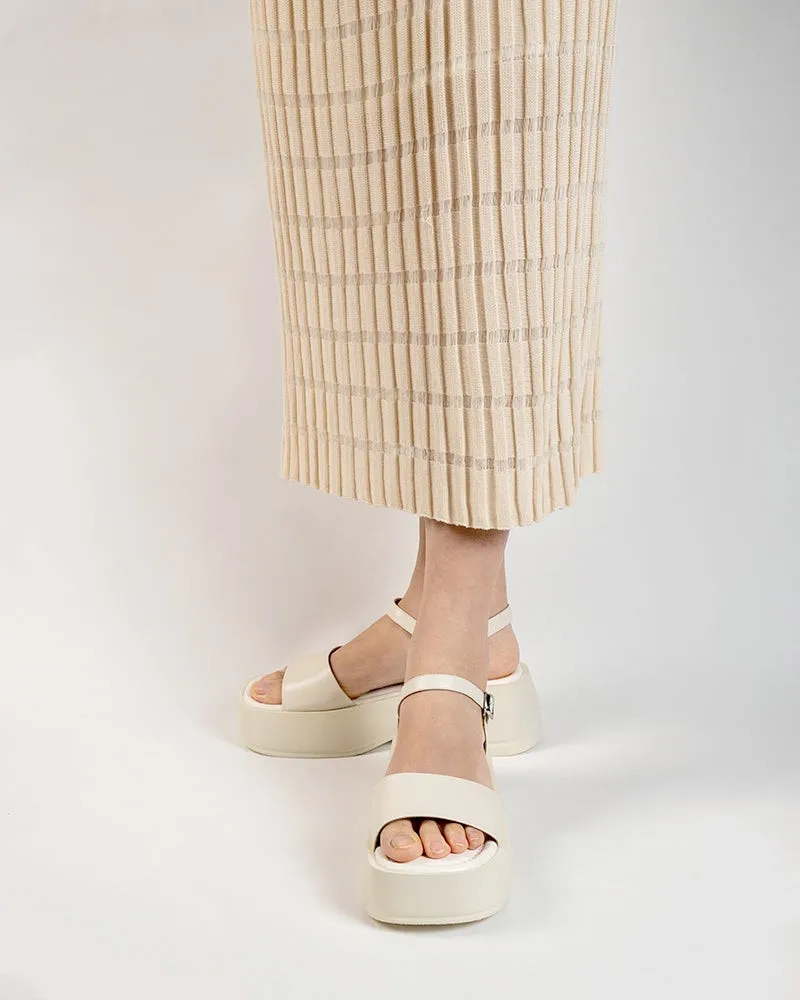 Ankle Strap Buckle Open Toe Platform Sandals