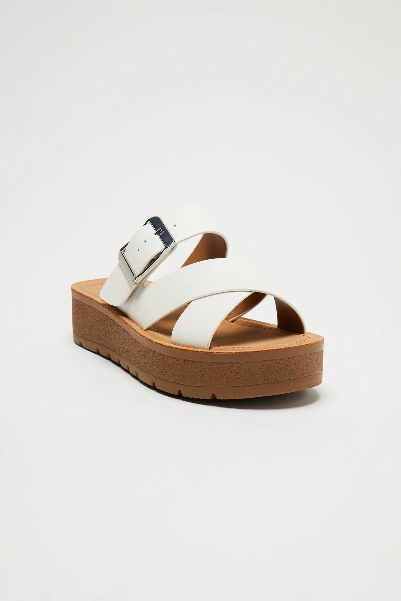 Before We Begin Platform Sandals - White