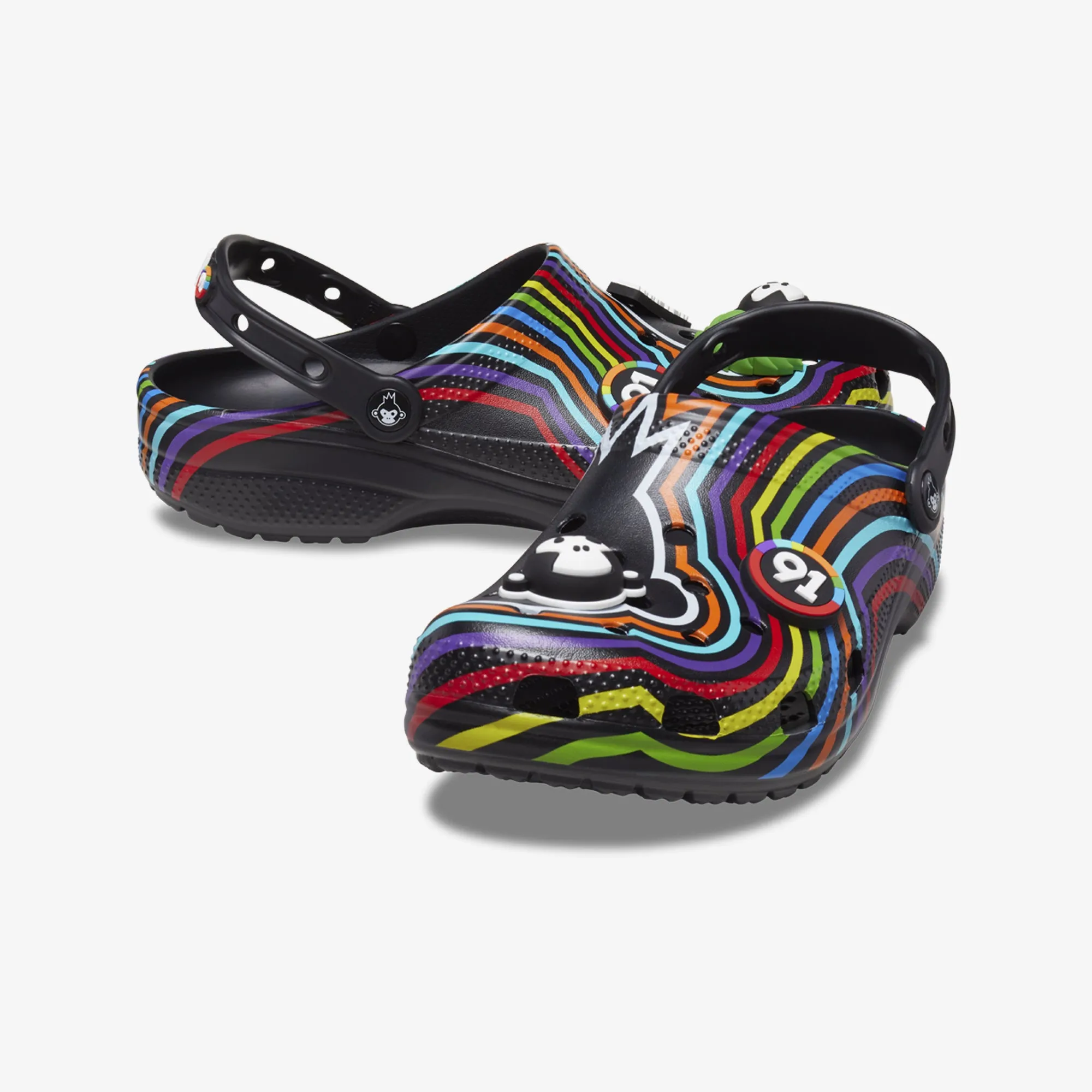 Optimized Title: **BIRA 91 x Crocs Classic Clog - Black/Multi Colorway**