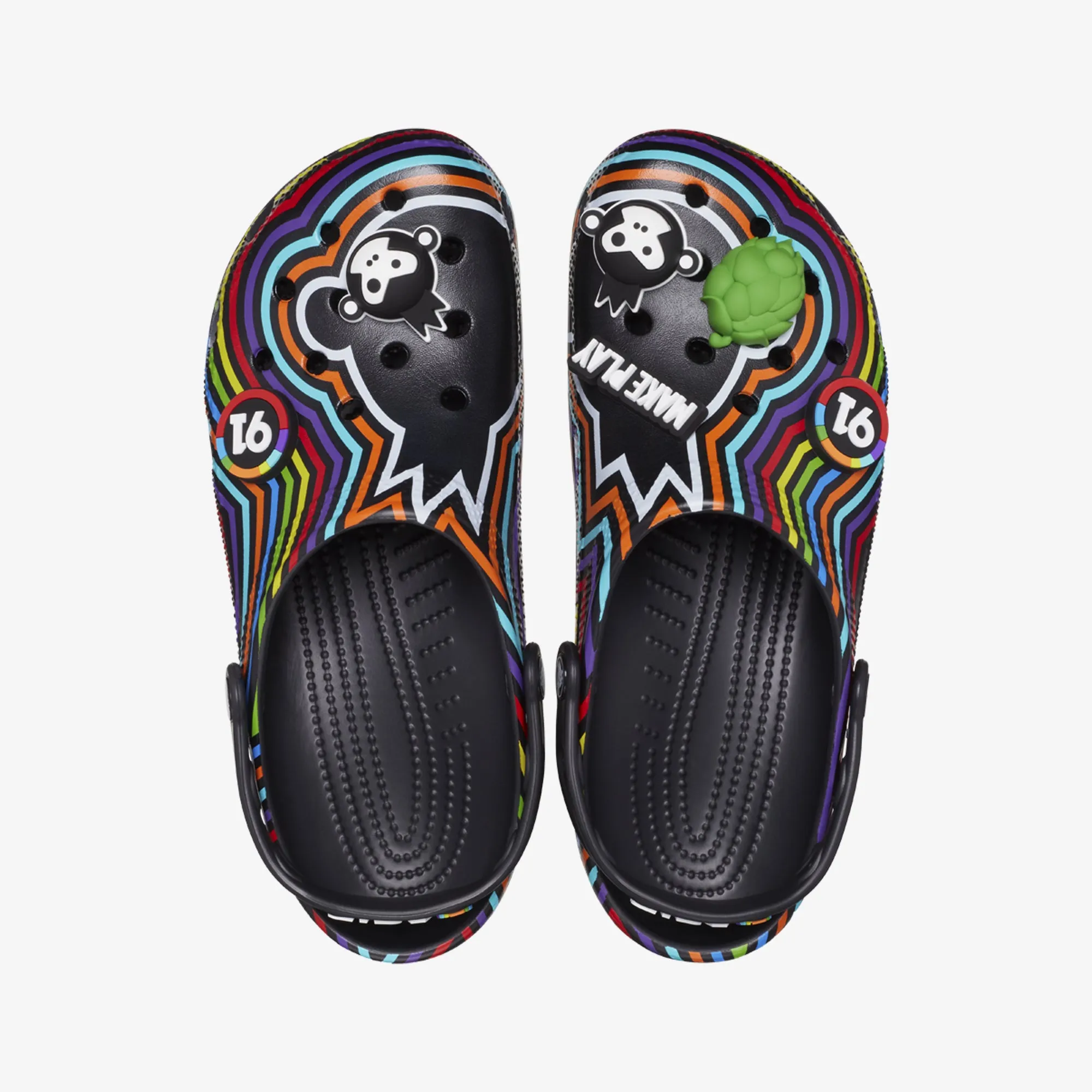 Optimized Title: **BIRA 91 x Crocs Classic Clog - Black/Multi Colorway**