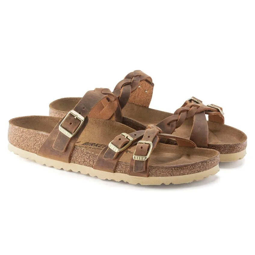 Birkenstock Women's Franca Braid - Cognac Oiled Leather