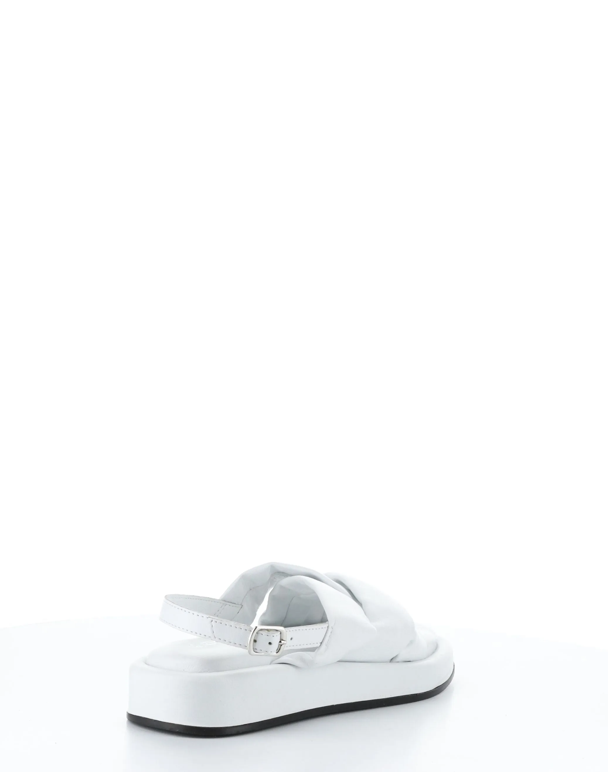 BLITZ WHITE Buckle Sandals