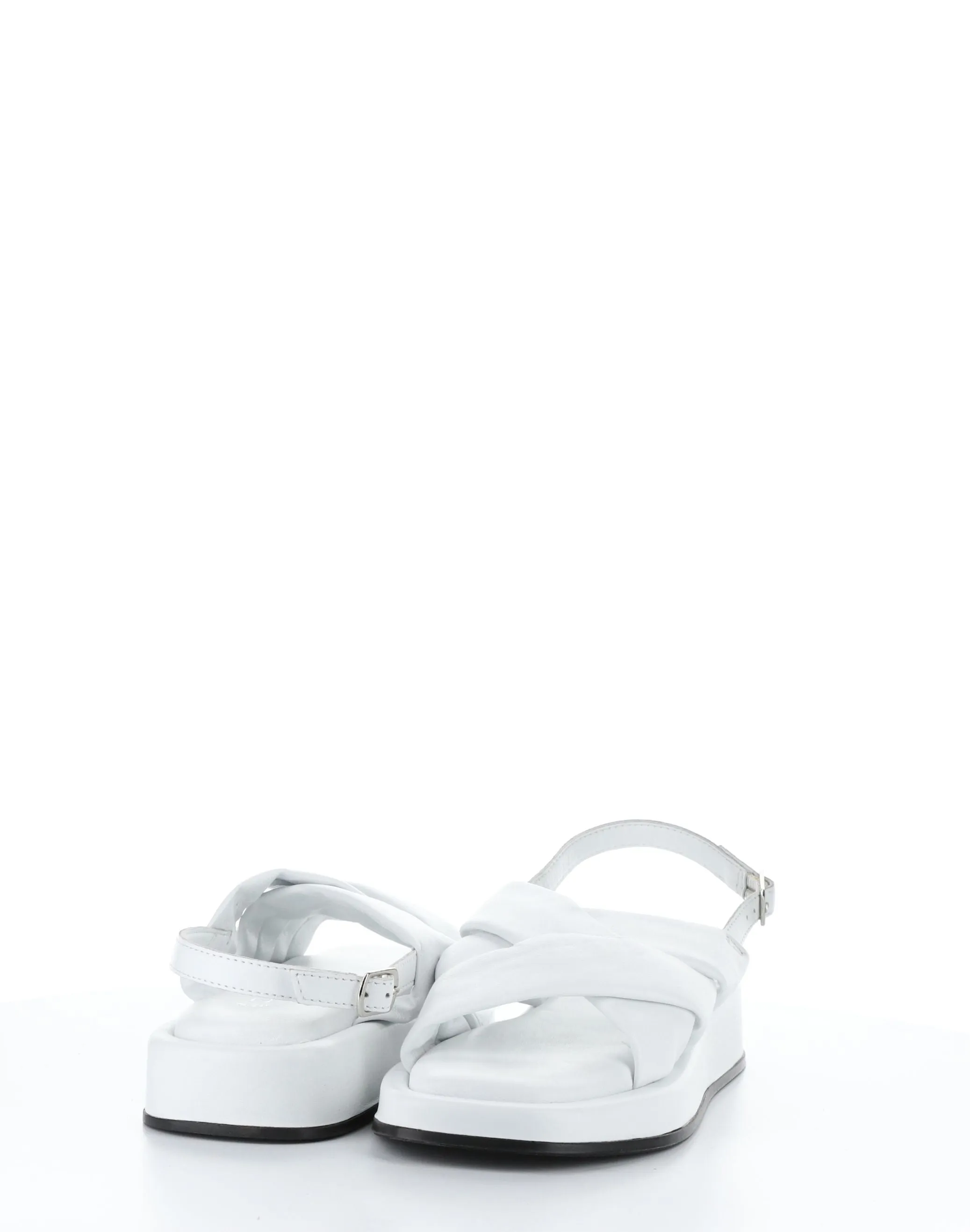 BLITZ WHITE Buckle Sandals