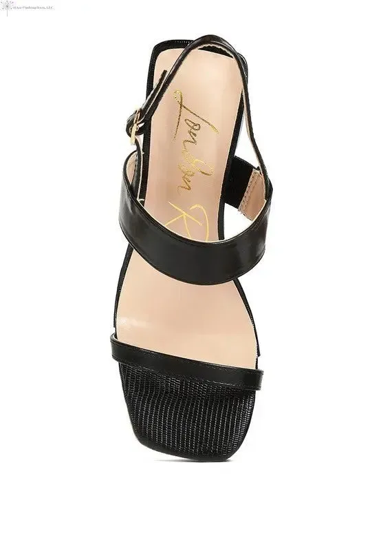 Block Heel Sandals Open Toe