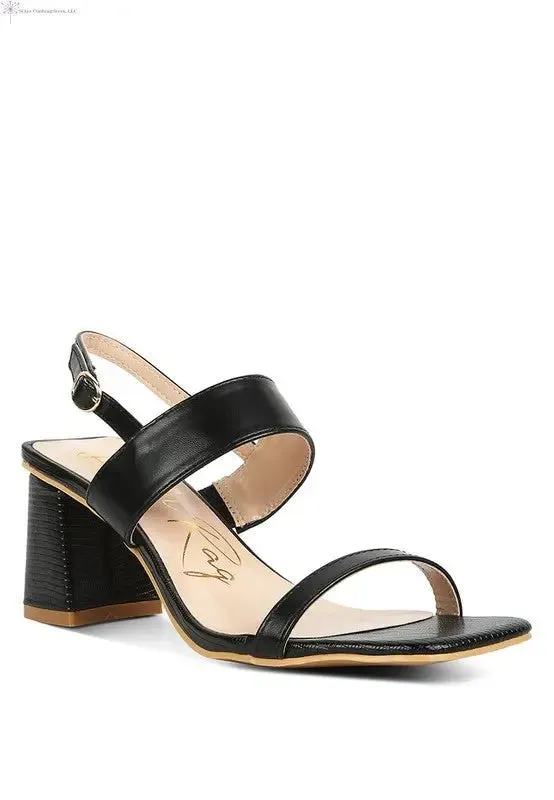 Block Heel Sandals Open Toe