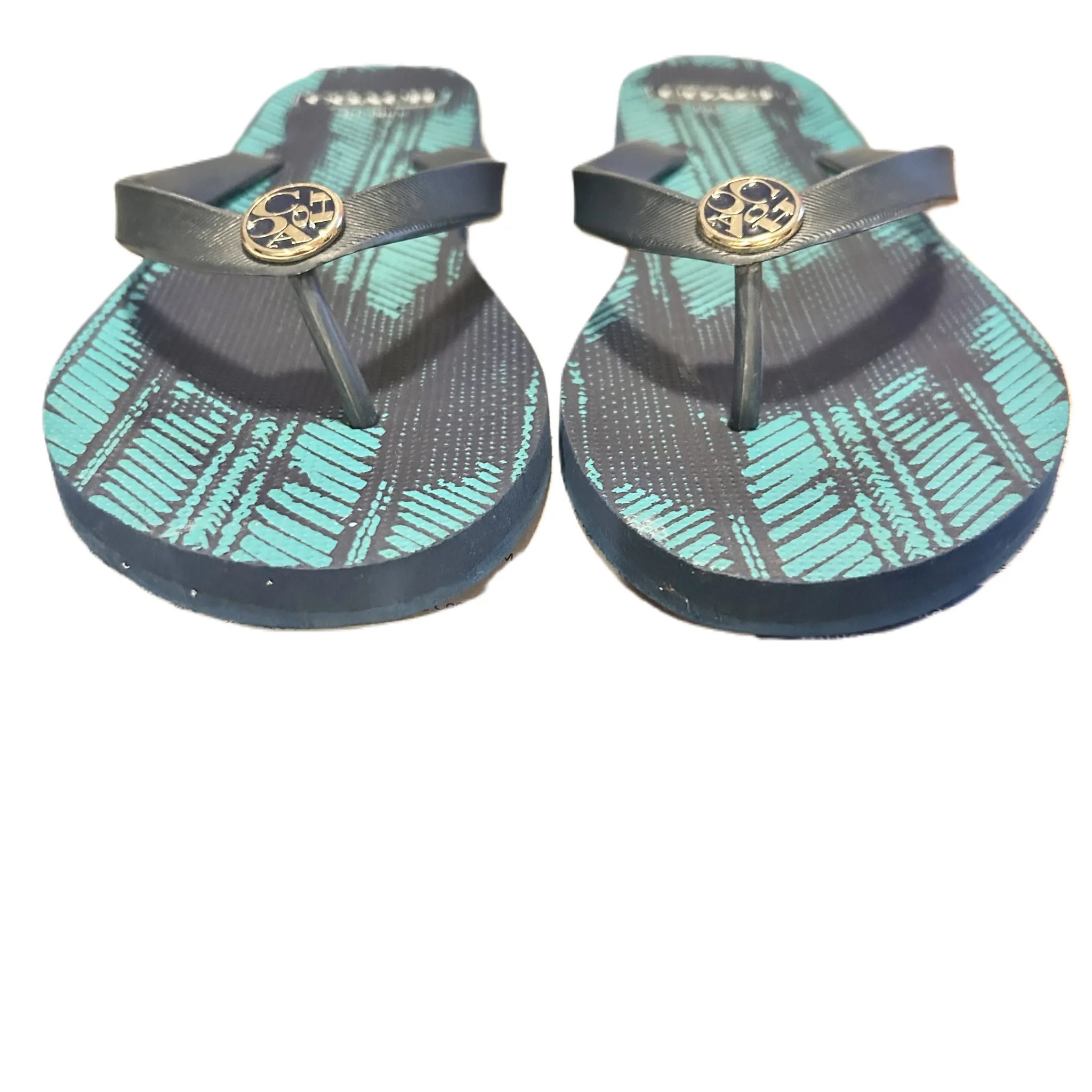 Blue Sandals Designer By Coach Size: 12