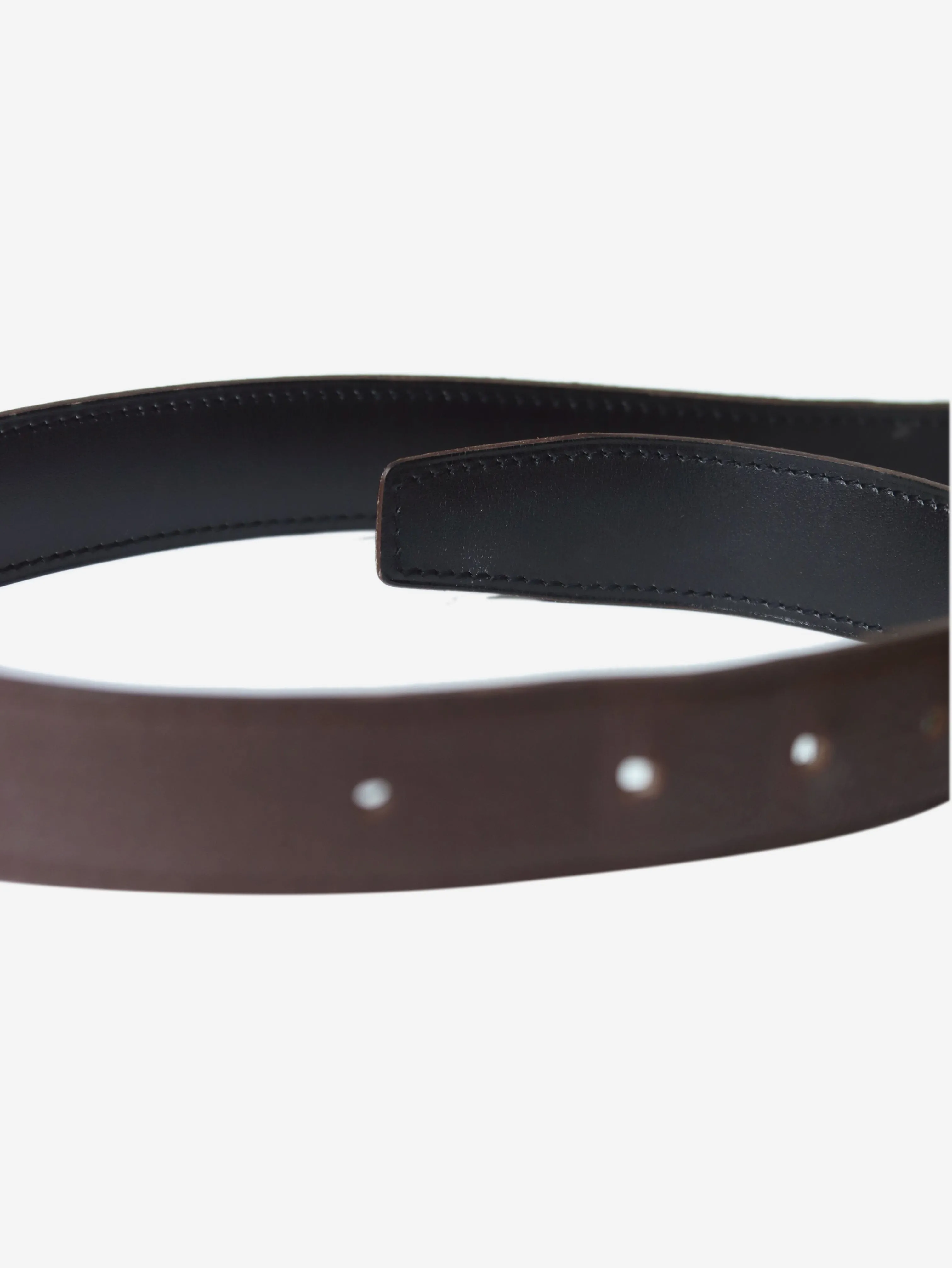 Brown H buckle belt