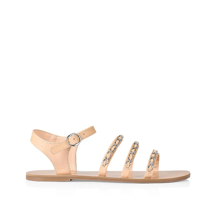 Candice Flat Sandals - Nude