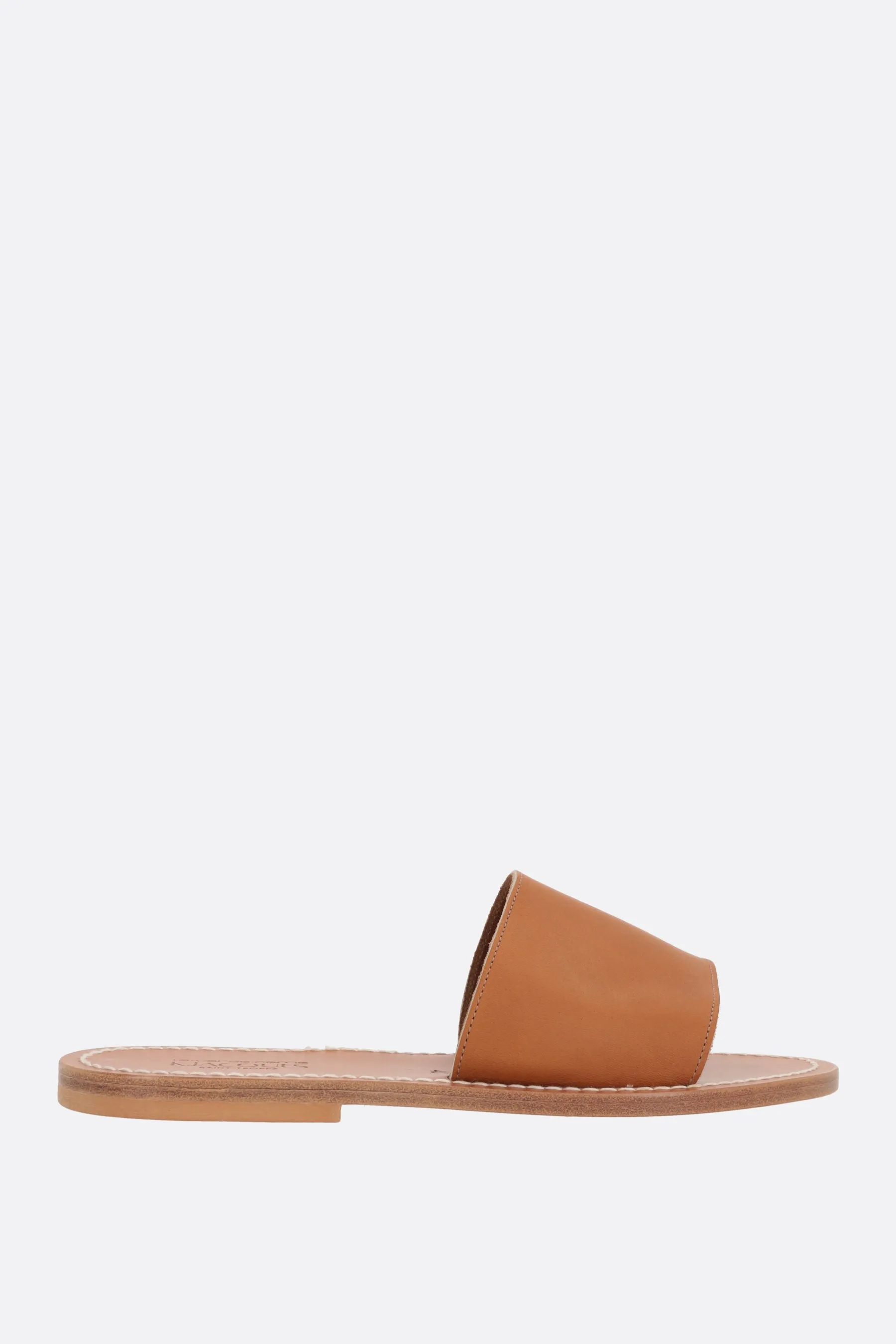 Capri smooth leather slide sandals