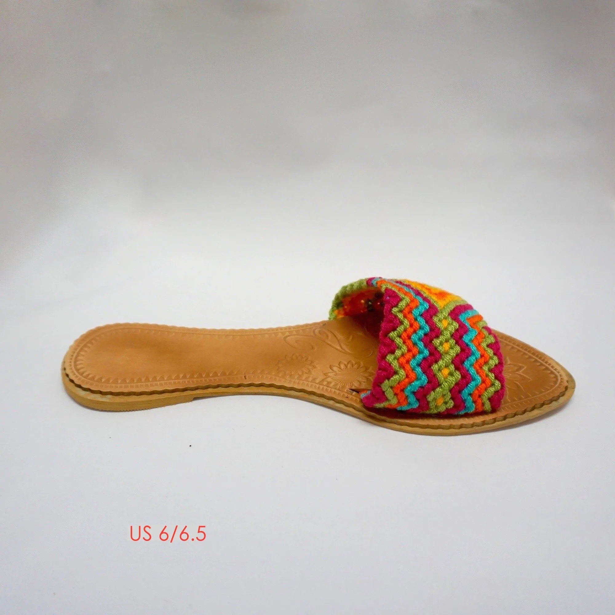 Colorful Handwoven Sandals - Flat Boho Sandals SWF002