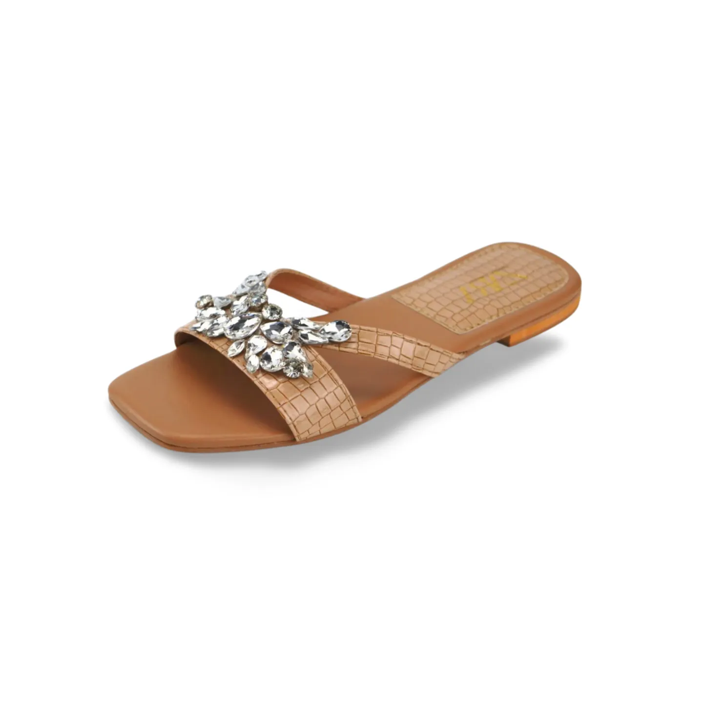 Diamond Strappy Flat Sandals for Ladies -1007