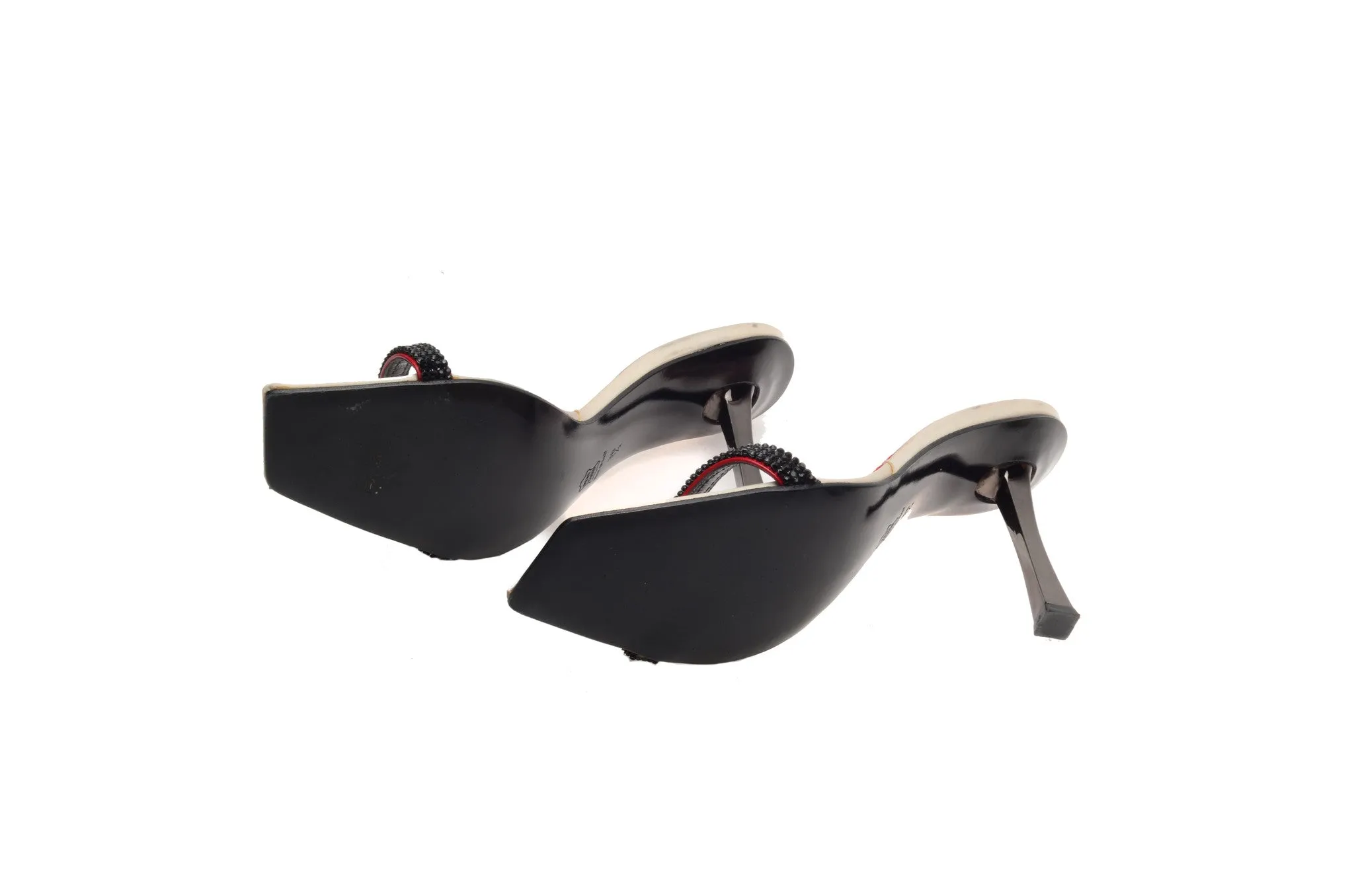 Diego Dolcini - Tan Sandals with Black Ankle Attachments - IT 38 1/2