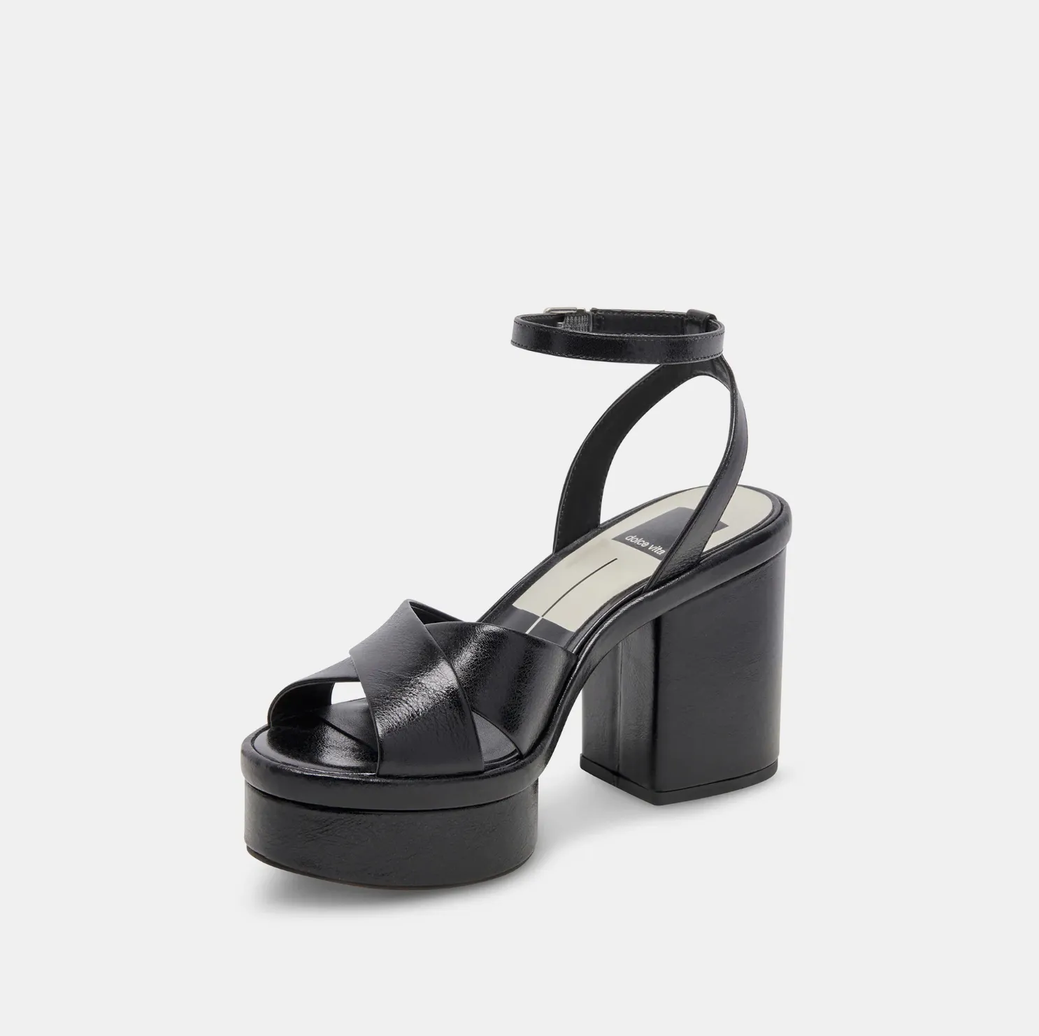 Dolce Vita Platform Laisha Heels in Midnight Crinkle