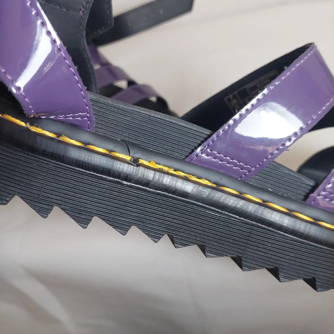 Dr. Martens Blaire Purple Patent Leather Platform Strap Sandals | Like new |