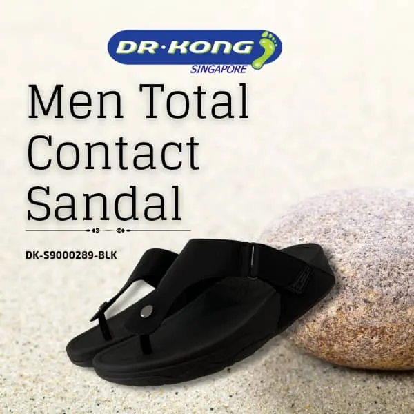 DR.KONG MEN'S TOTAL CONTACT SANDALS DK-S9000289-BLK(RP : $159)