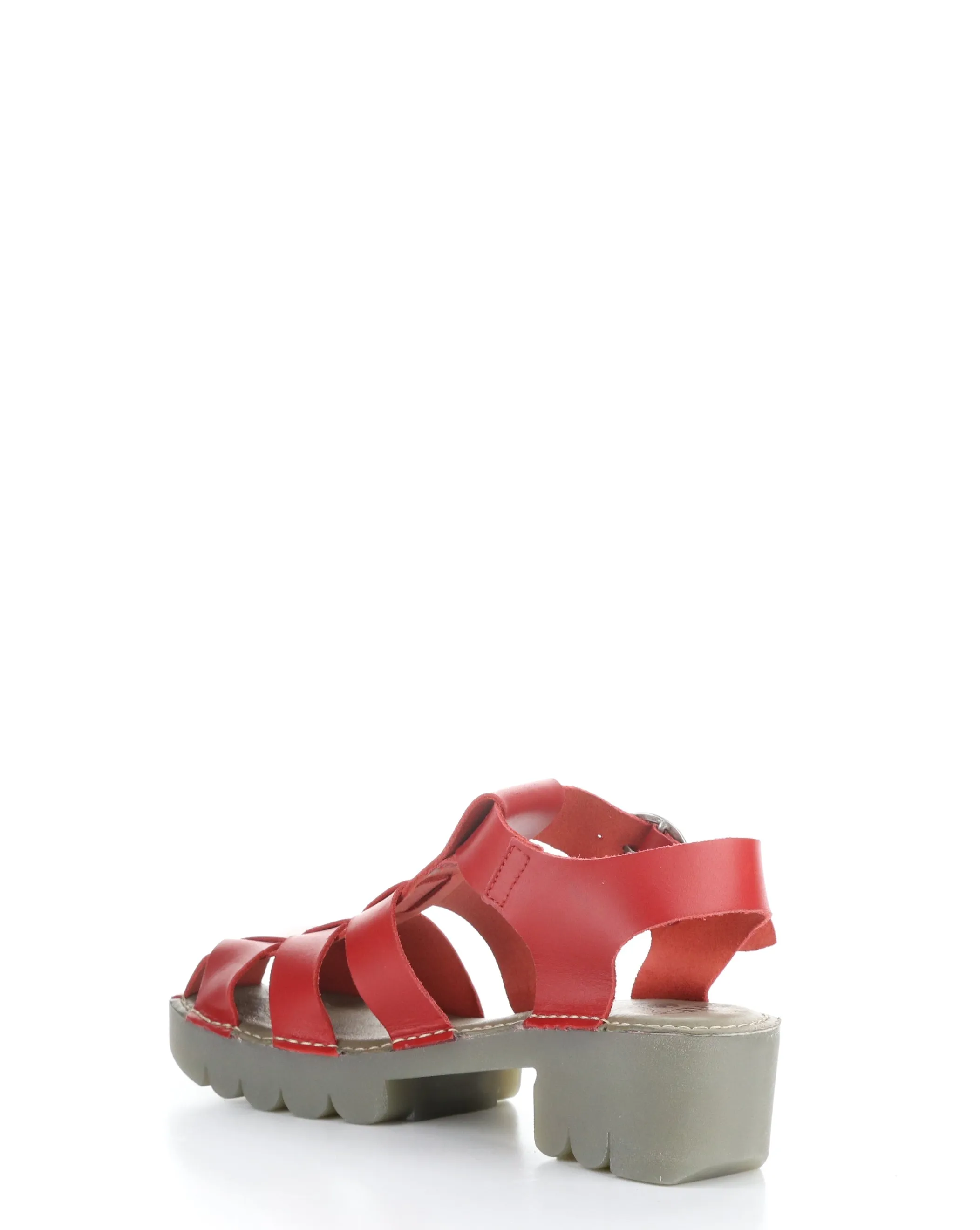 EMME511FLY 007 RED Round Toe Sandals