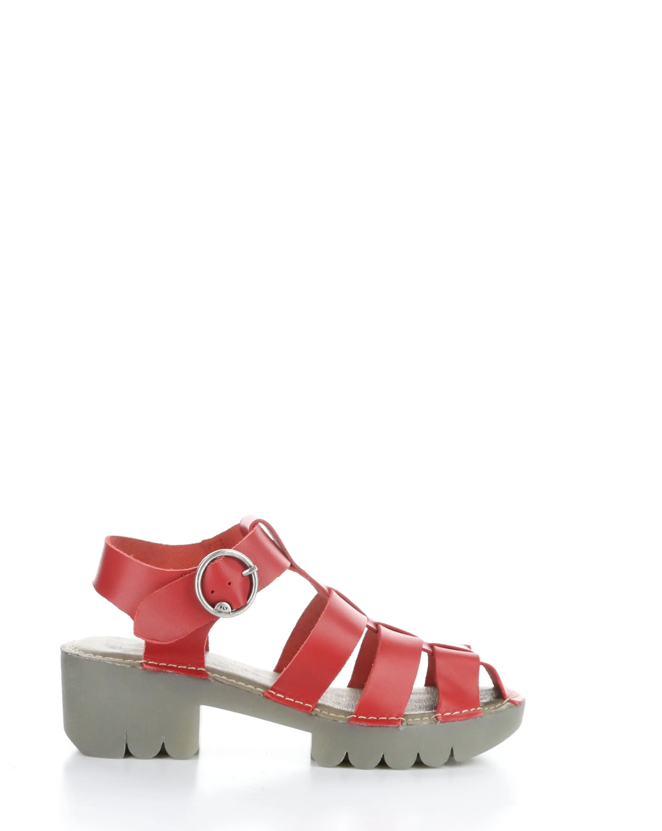 EMME511FLY 007 RED Round Toe Sandals