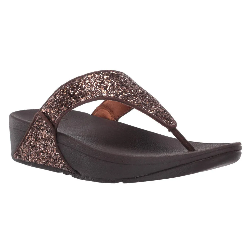 Fitflop Lulu Glitter Synthetic Women's Toe Post Sandals