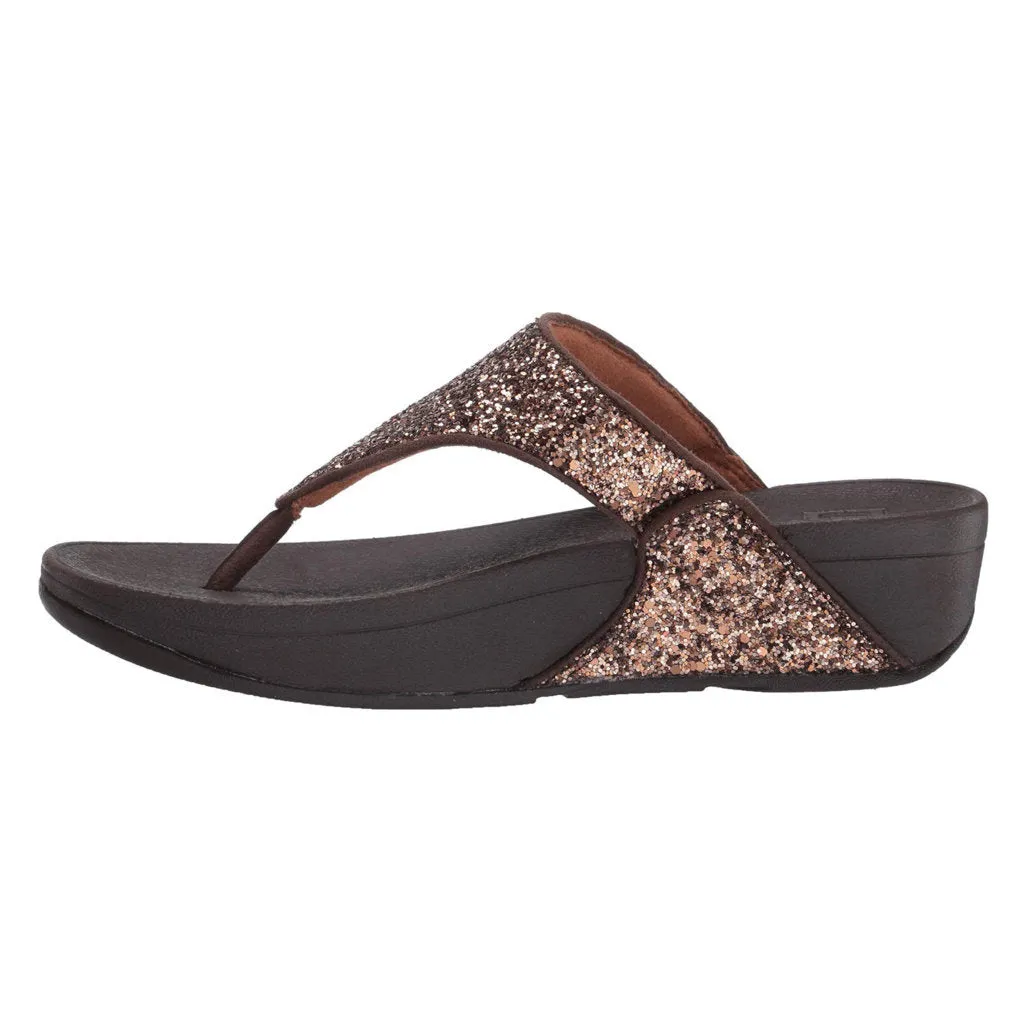 Fitflop Lulu Glitter Synthetic Women's Toe Post Sandals