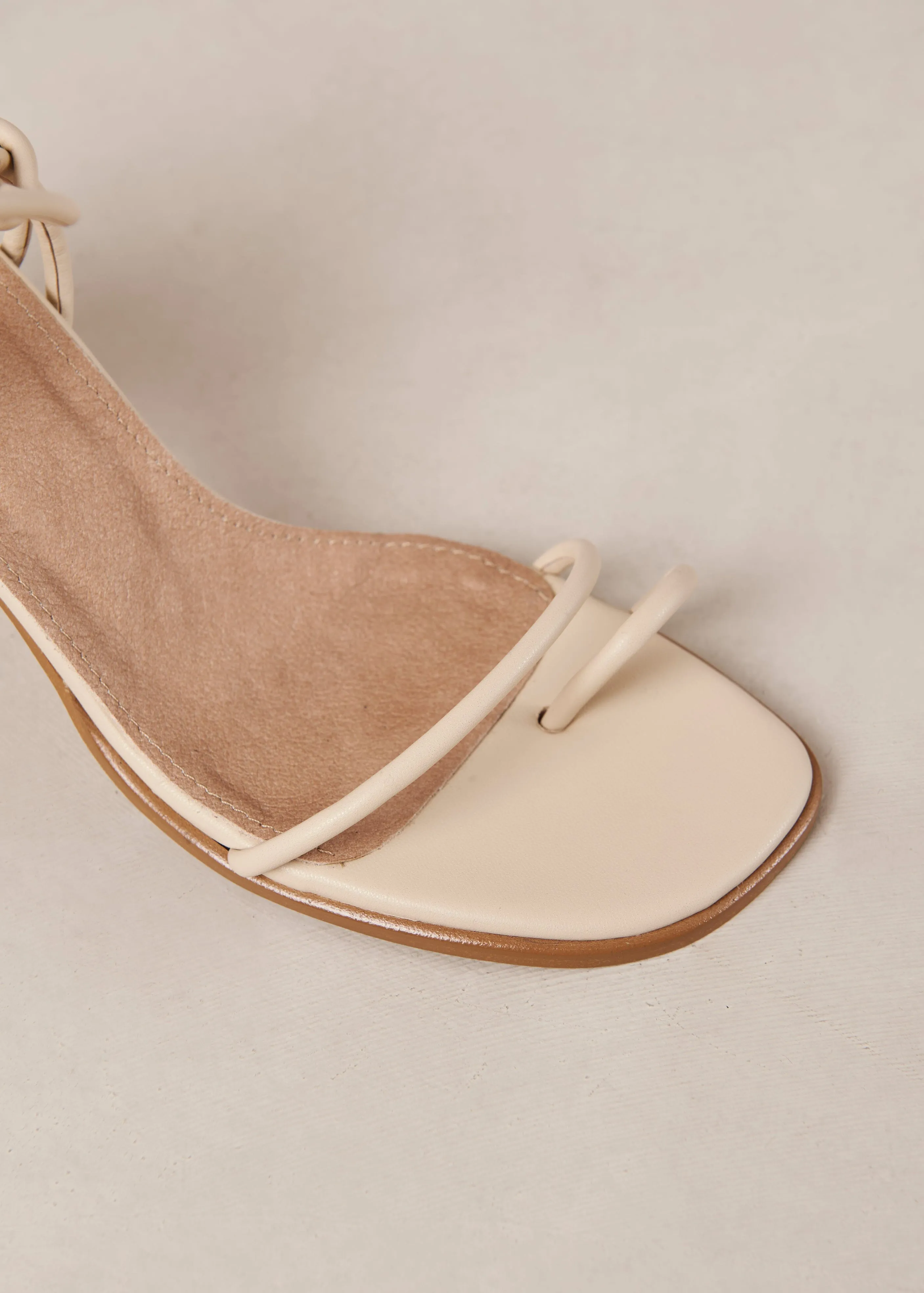 Grace Corn Cream Vegan Leather Sandals