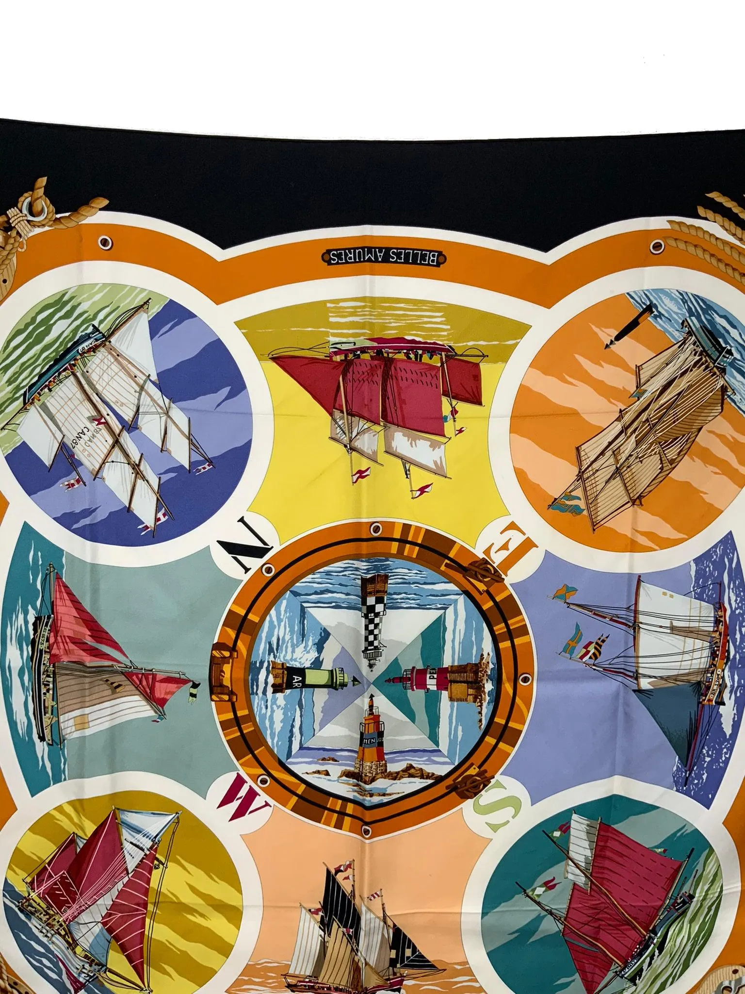 Hermes Belles Amures Silk Scarf 90