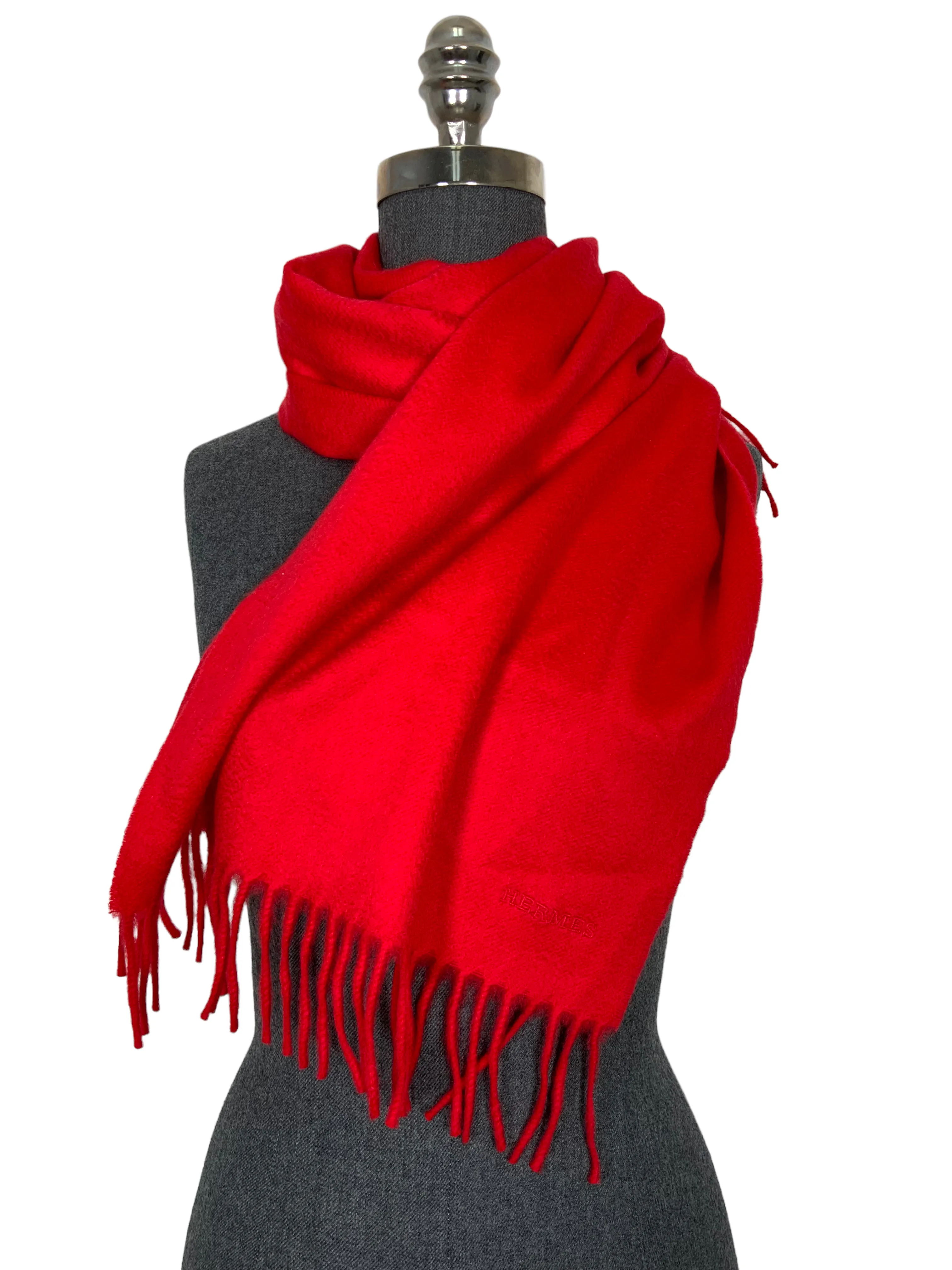 HERMES Cashmere Recto Verso Muffler Scarf