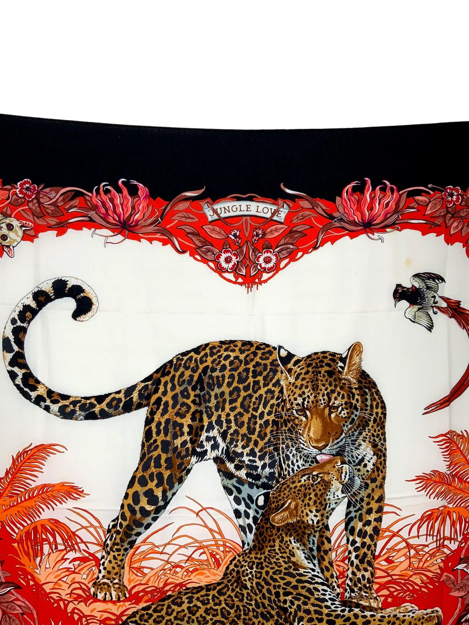 Hermes Jungle Love Cashmere Shawl Scarf 140