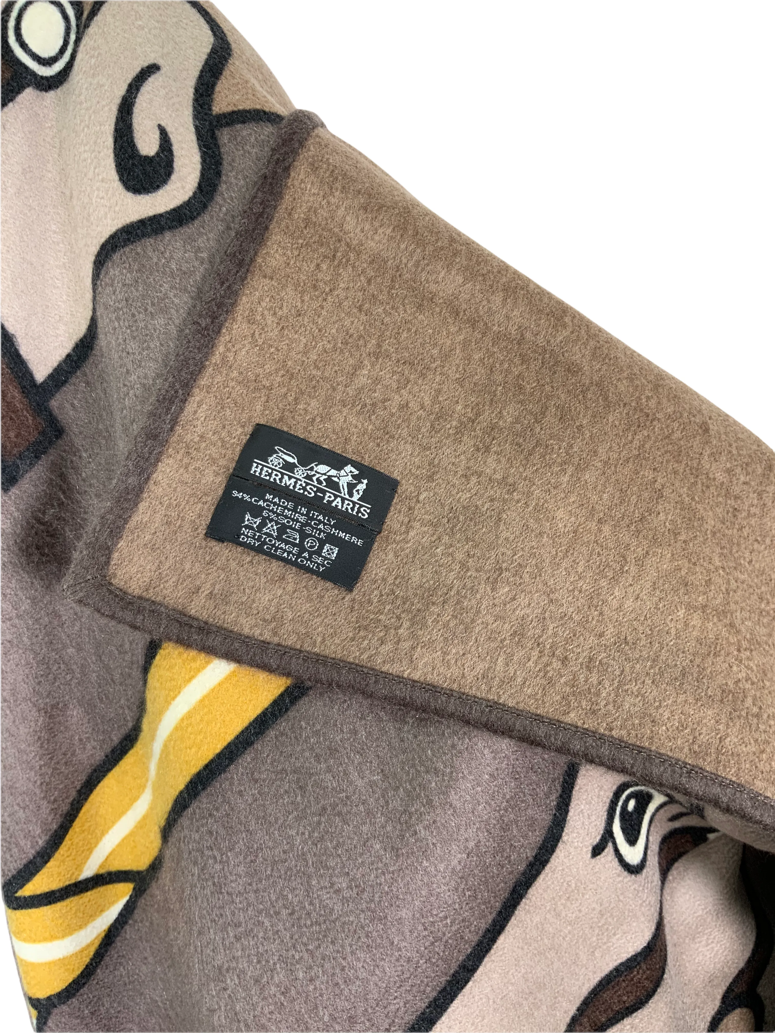 Hermes Limited Edition Quadridge Cashmere Throw Blanket