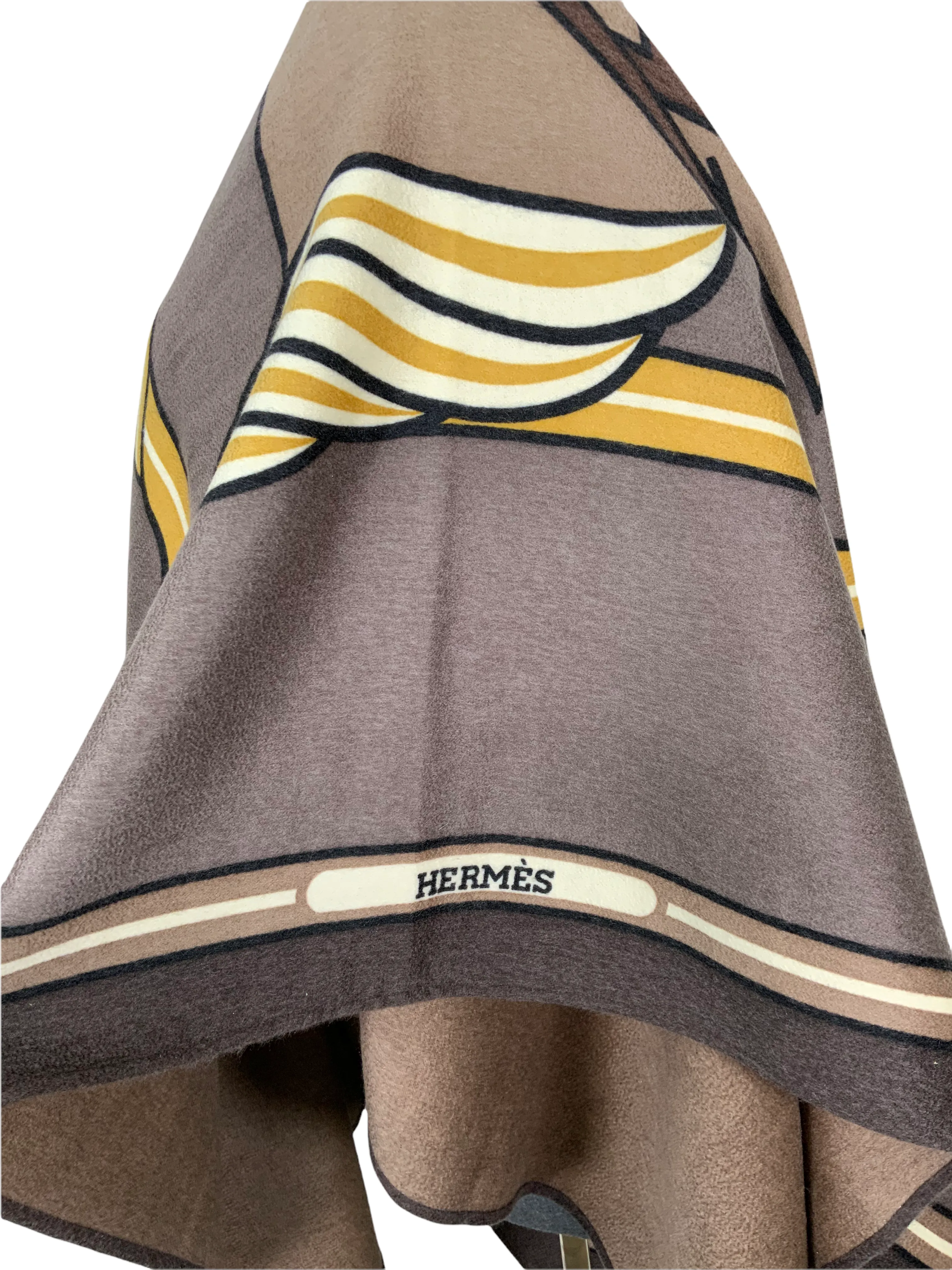 Hermes Limited Edition Quadridge Cashmere Throw Blanket