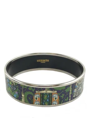 Hermes Printed Enamel Cachemire de Tamara Wide Bracelet 65