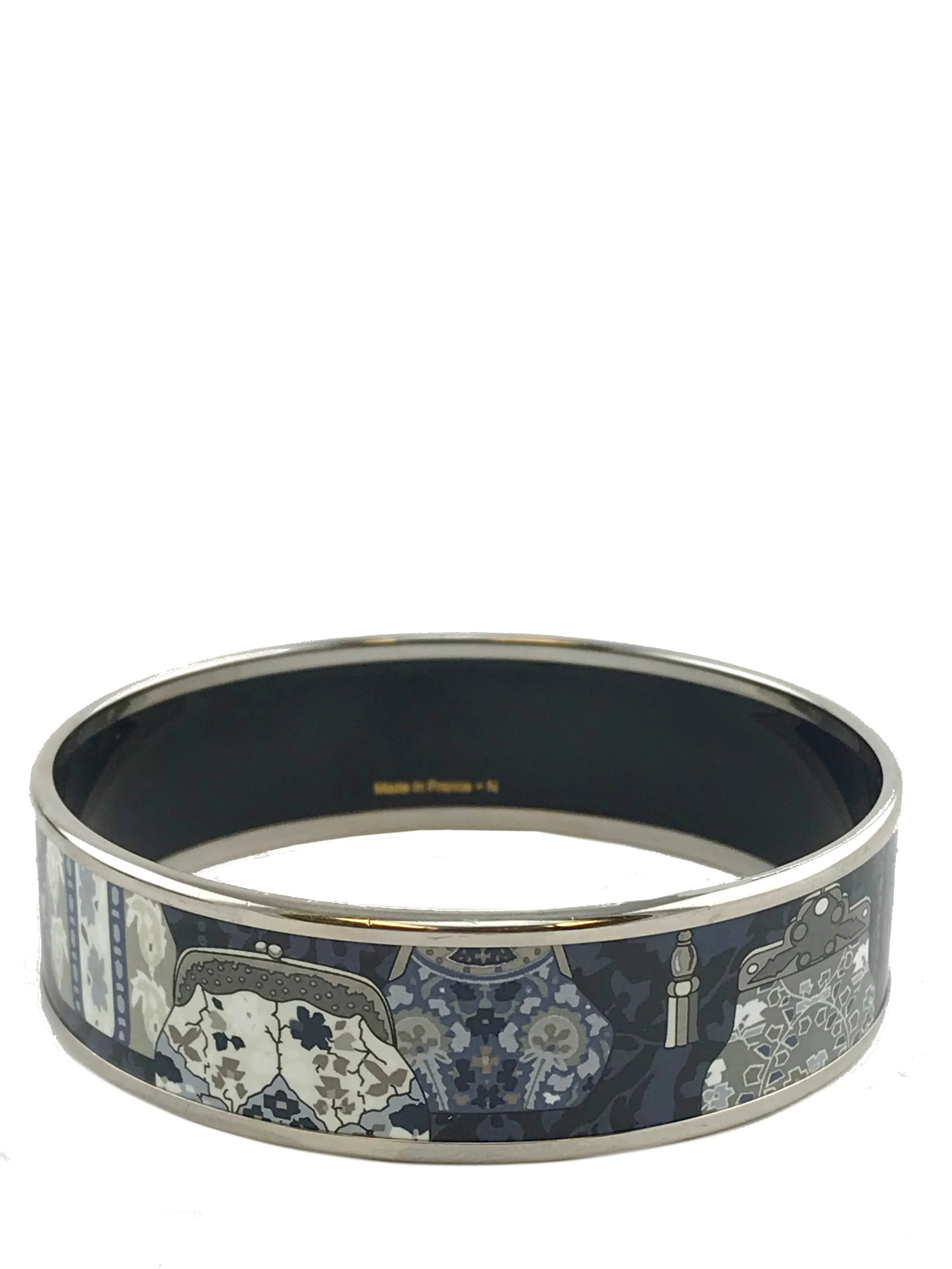 Hermes Printed Enamel Cachemire de Tamara Wide Bracelet 65