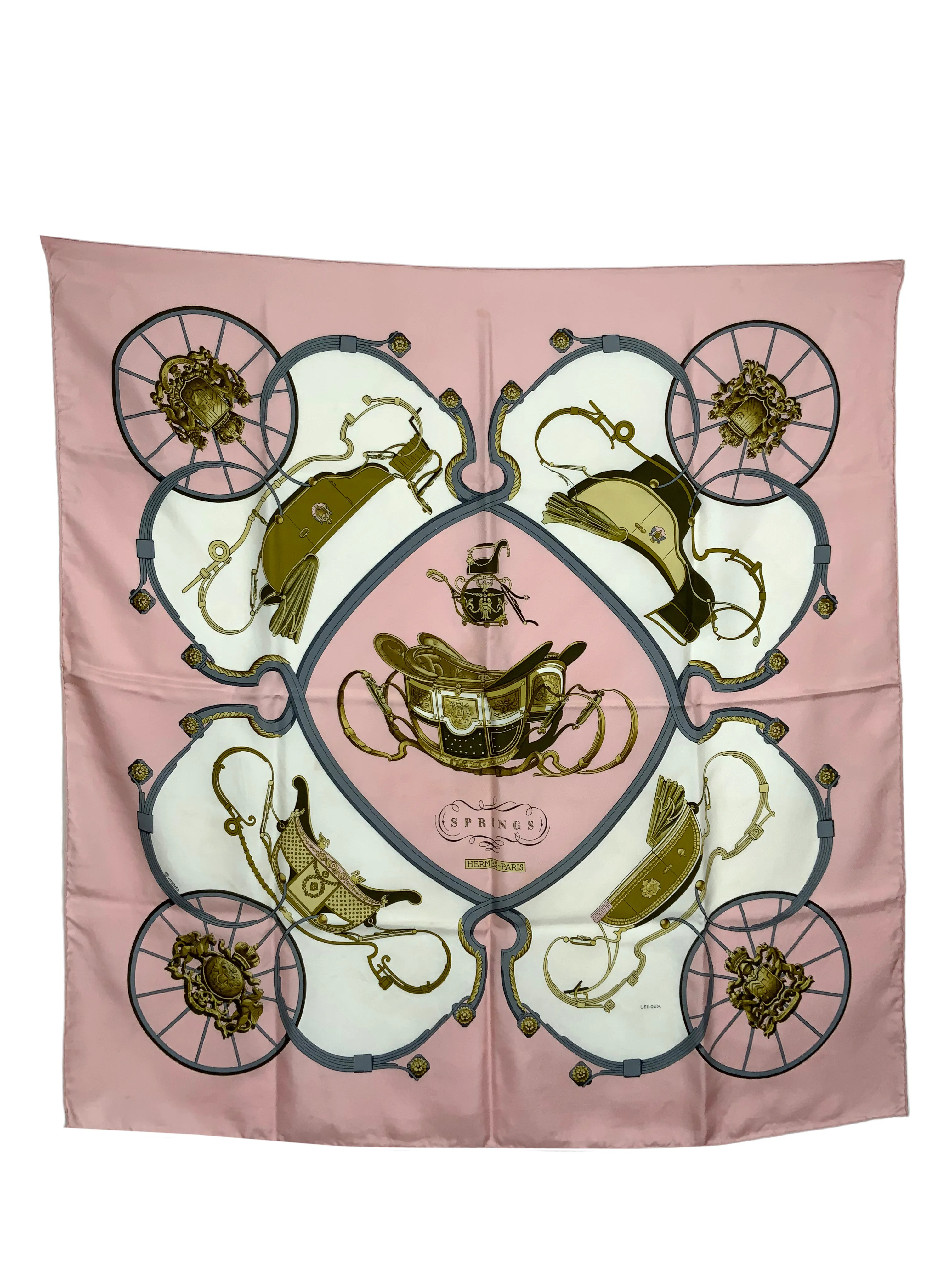 Hermes Springs Silk Scarf 90