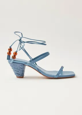 Imani Blue Leather Sandals