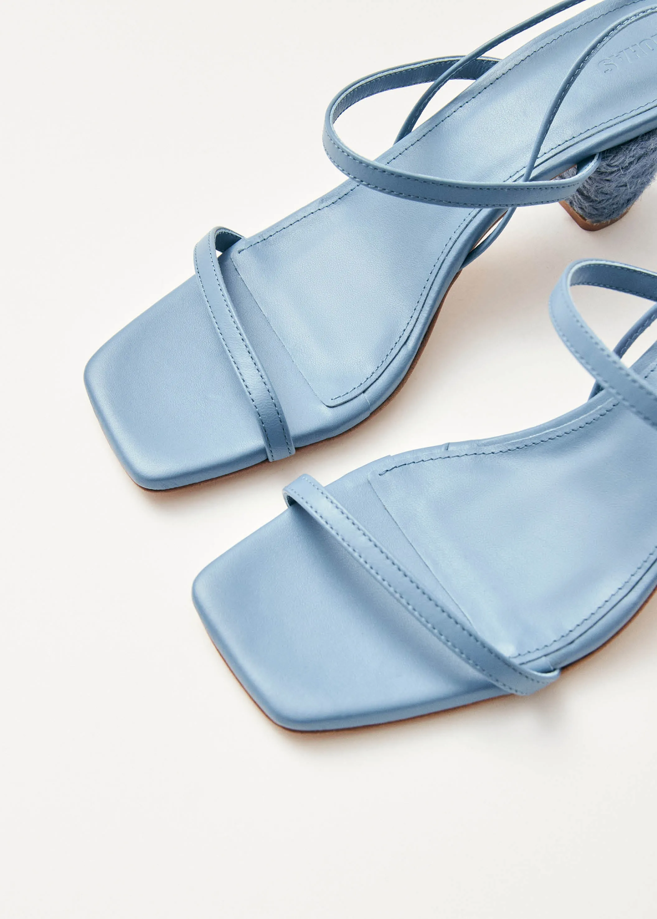 Imani Blue Leather Sandals