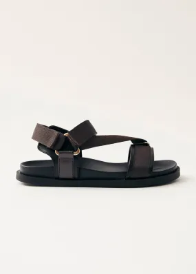 Indigo Brown Vegan Leather Sandals