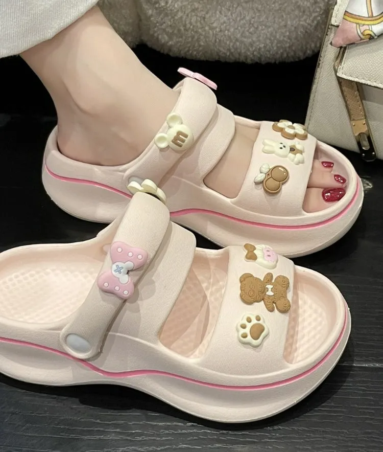 Kawaii Home Wear Bunny and Bear Sandals ON873