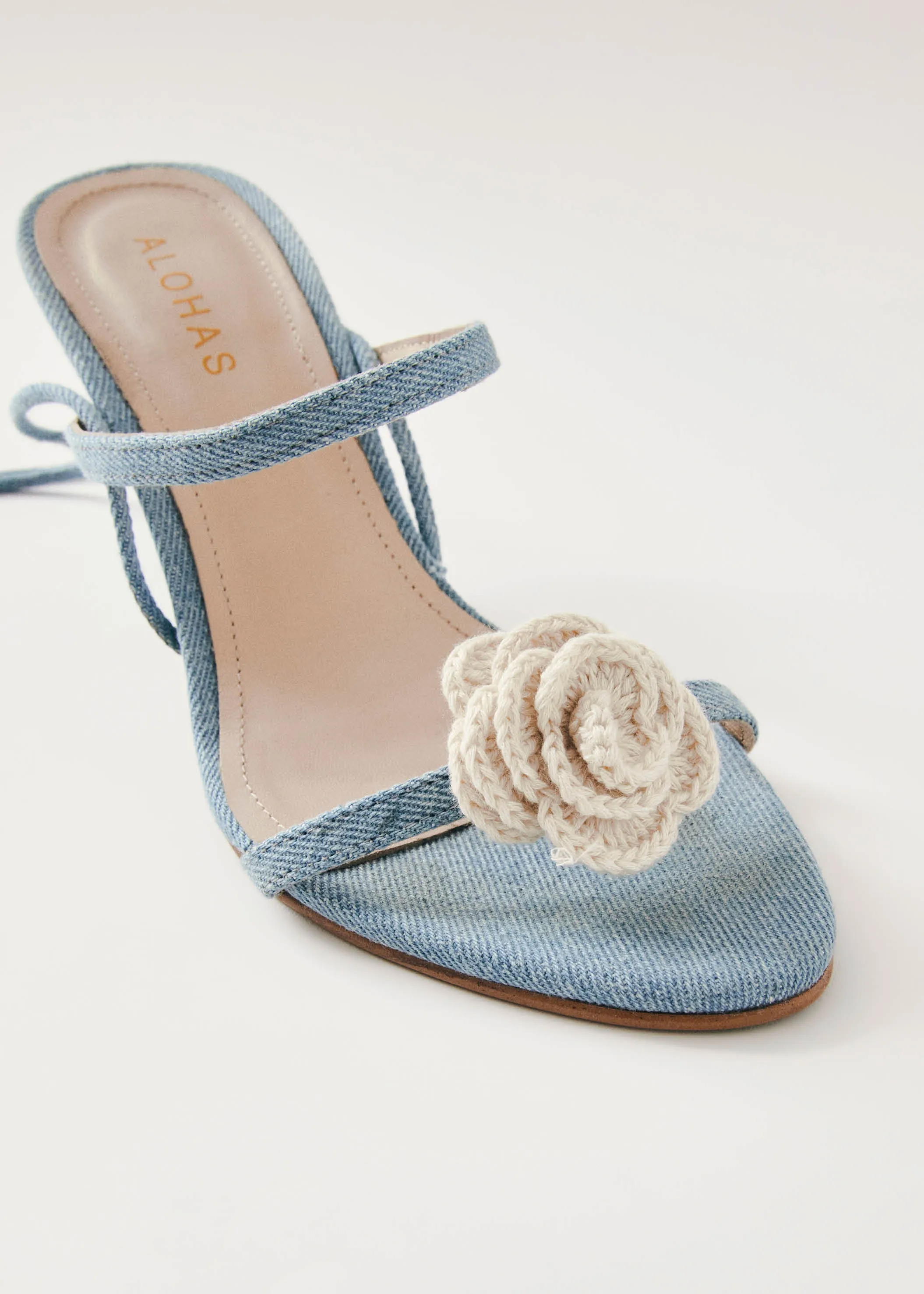 Kendra Bloom Denim Blue Sandals