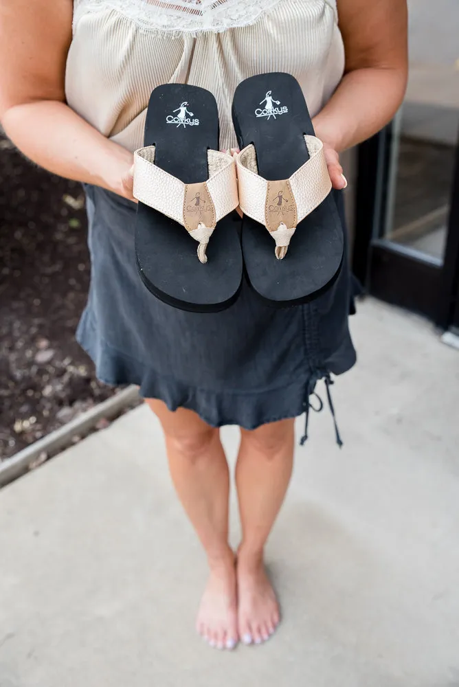 Ladybug Sandals in Gold