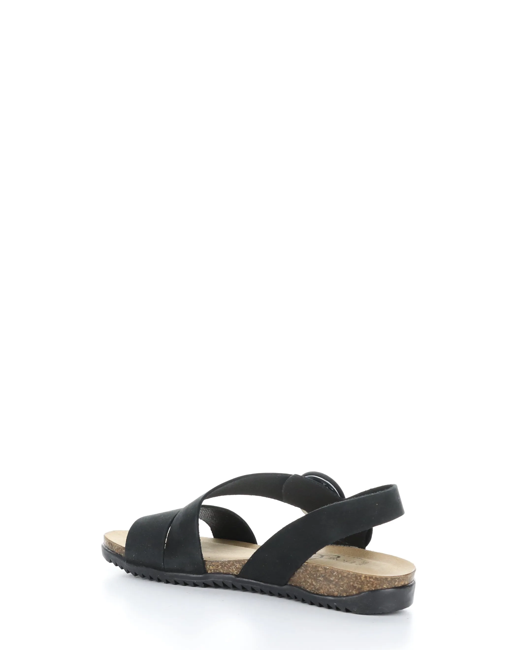 LAVIS BLACK Round toe Sandals