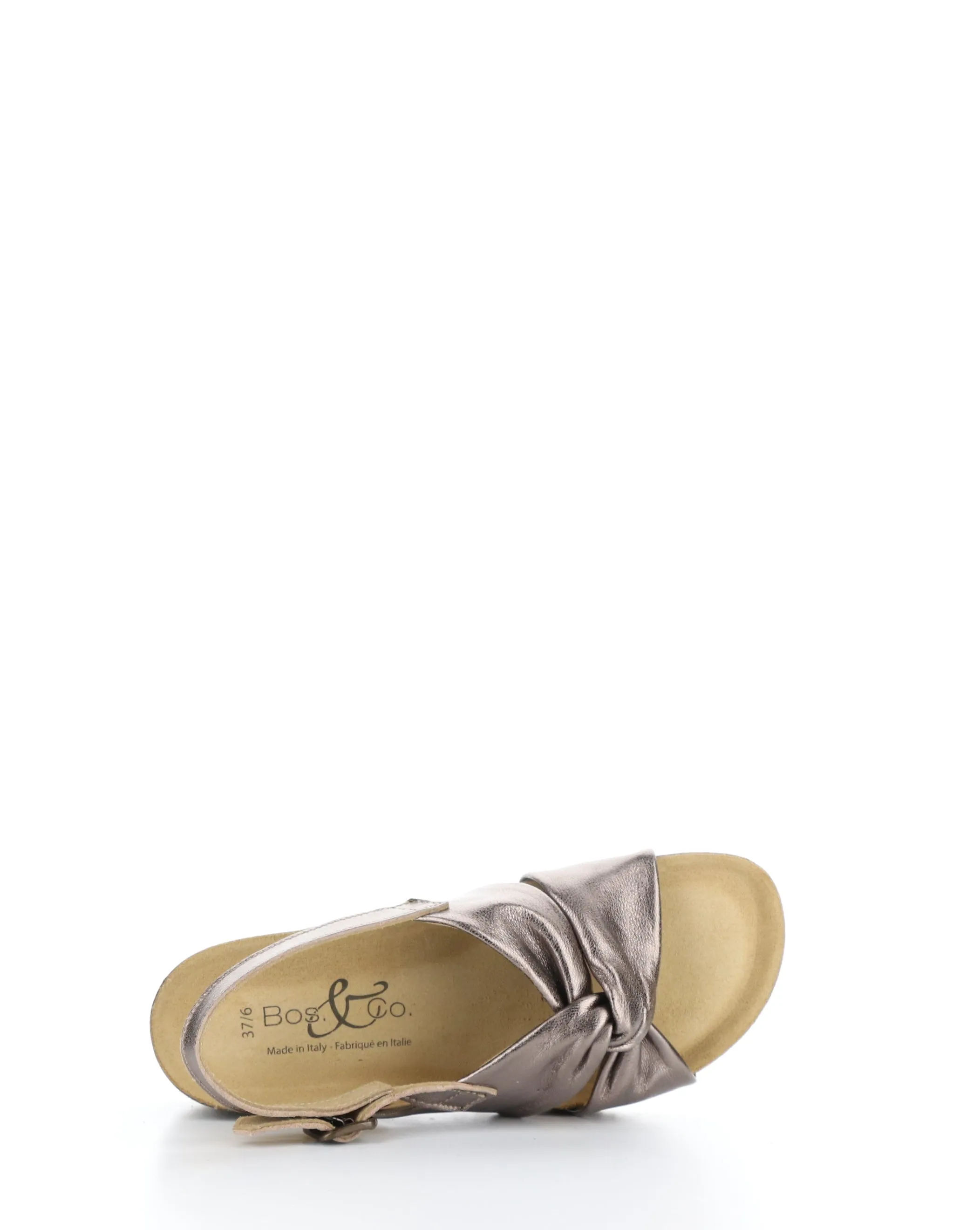 LEOLA Bronze Round Toe Sandals