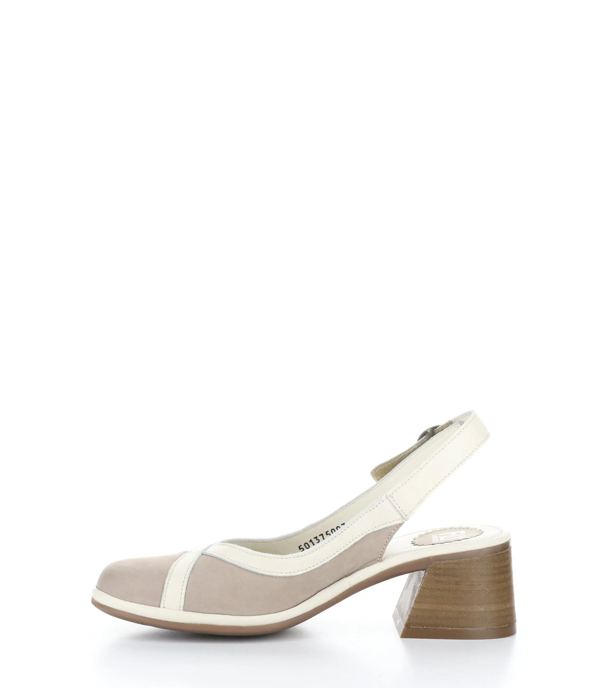 LEVO375FLY 003 CONCRETE/OFFWHT Round Toe Sandals