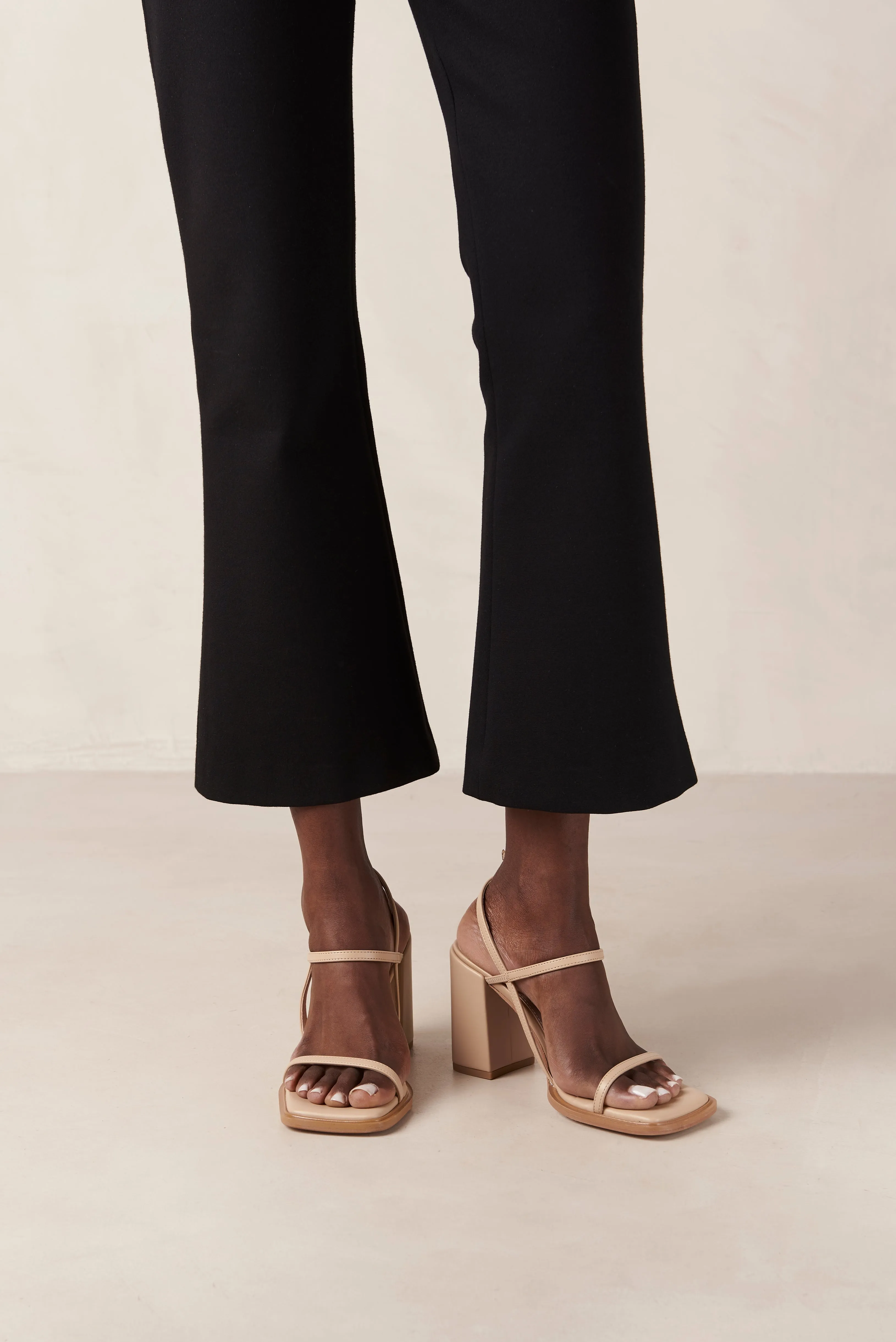 Lorena Tahini Beige Vegan Leather Sandals