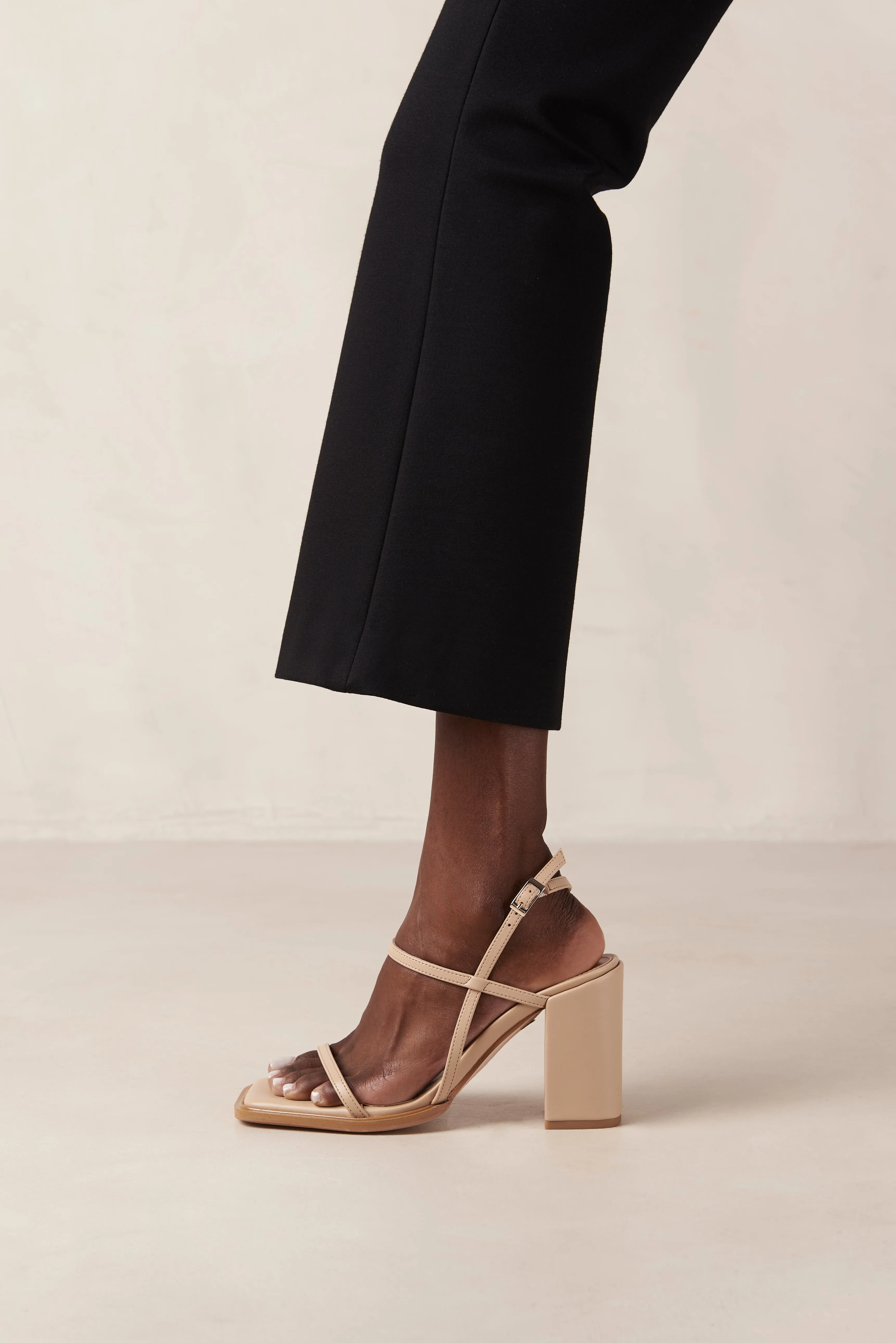 Lorena Tahini Beige Vegan Leather Sandals