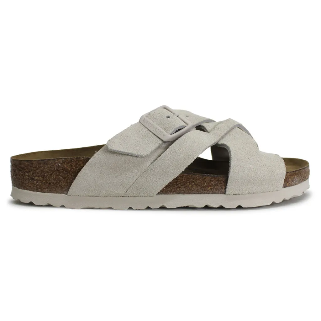 Lugano Suede Leather Unisex Slides Sandals